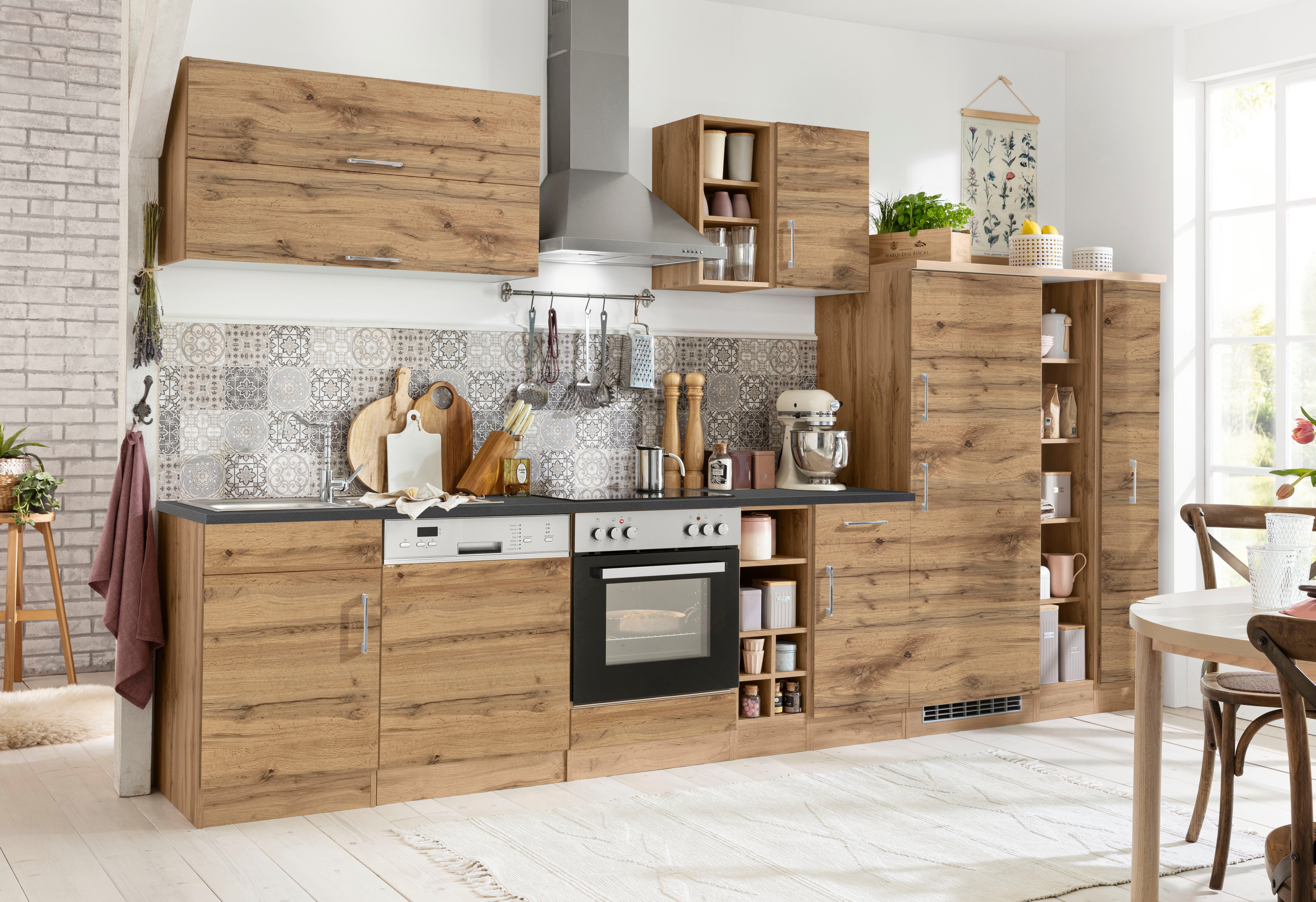 KOCHSTATION Klapphängeschrank KS-Colmar 110 cm, mit Metallgriff, für viel Stauraum