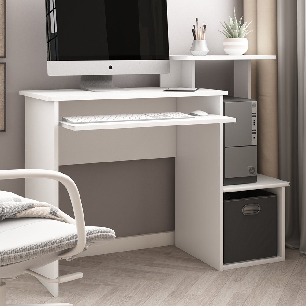 Vicco Schreibtisch Karl, Weiß, 106 x 40 cm (1-St)
