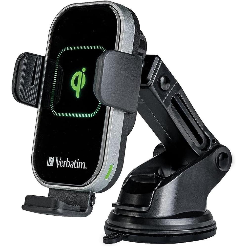 Verbatim FWC-02 Auto-Handyhalterung mit Wireless Ladefunktion Induktions-Ladegerät (für Qi-fähige Smartphones)