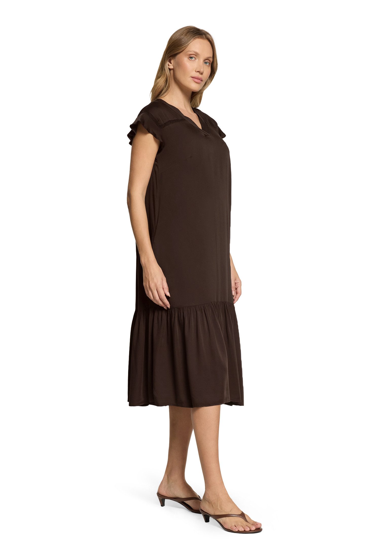 Cartoon Druckkleid Damen mit Flügelärmeln