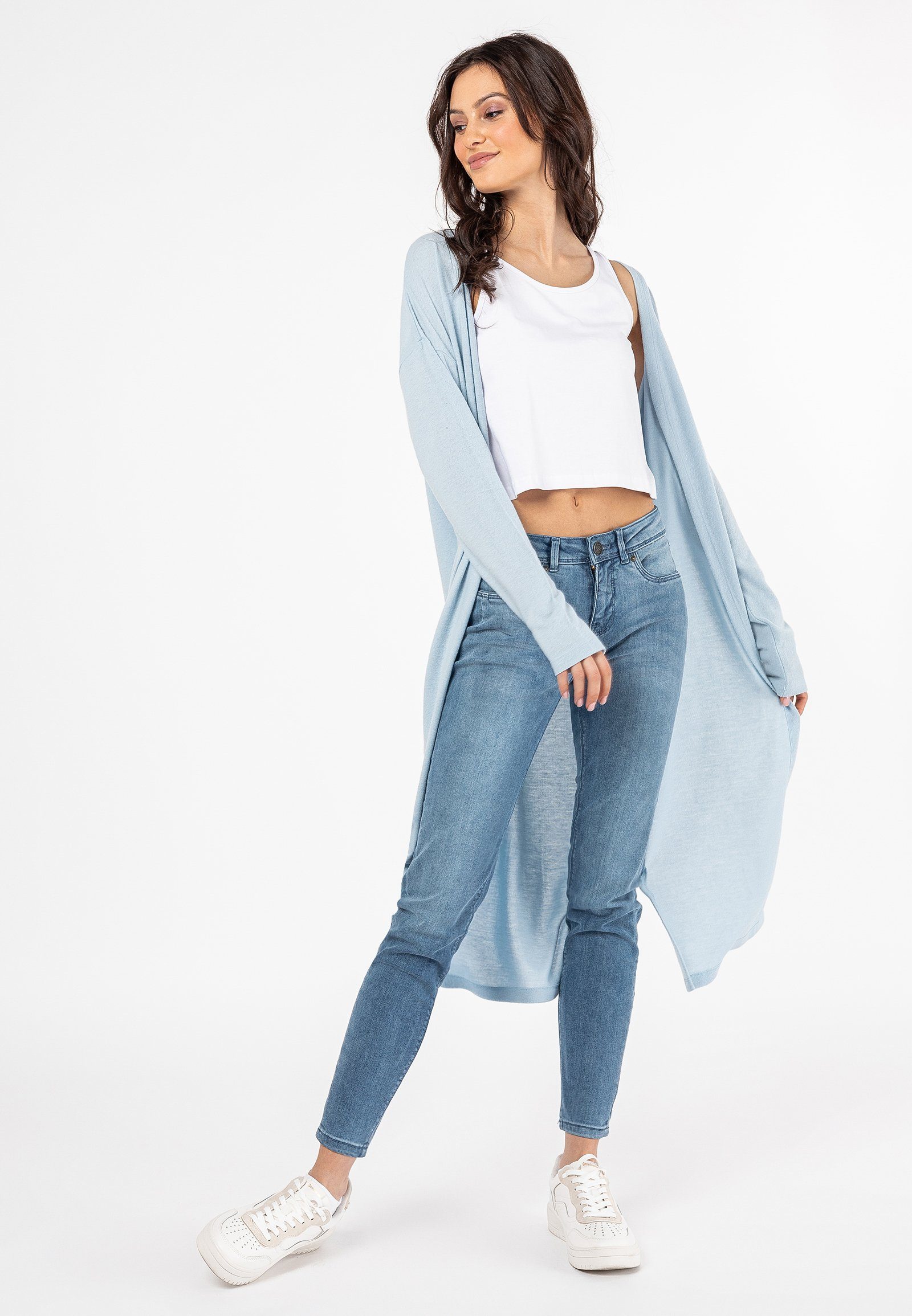 Eight2Nine Cardigan Longstrickjacke light-blue