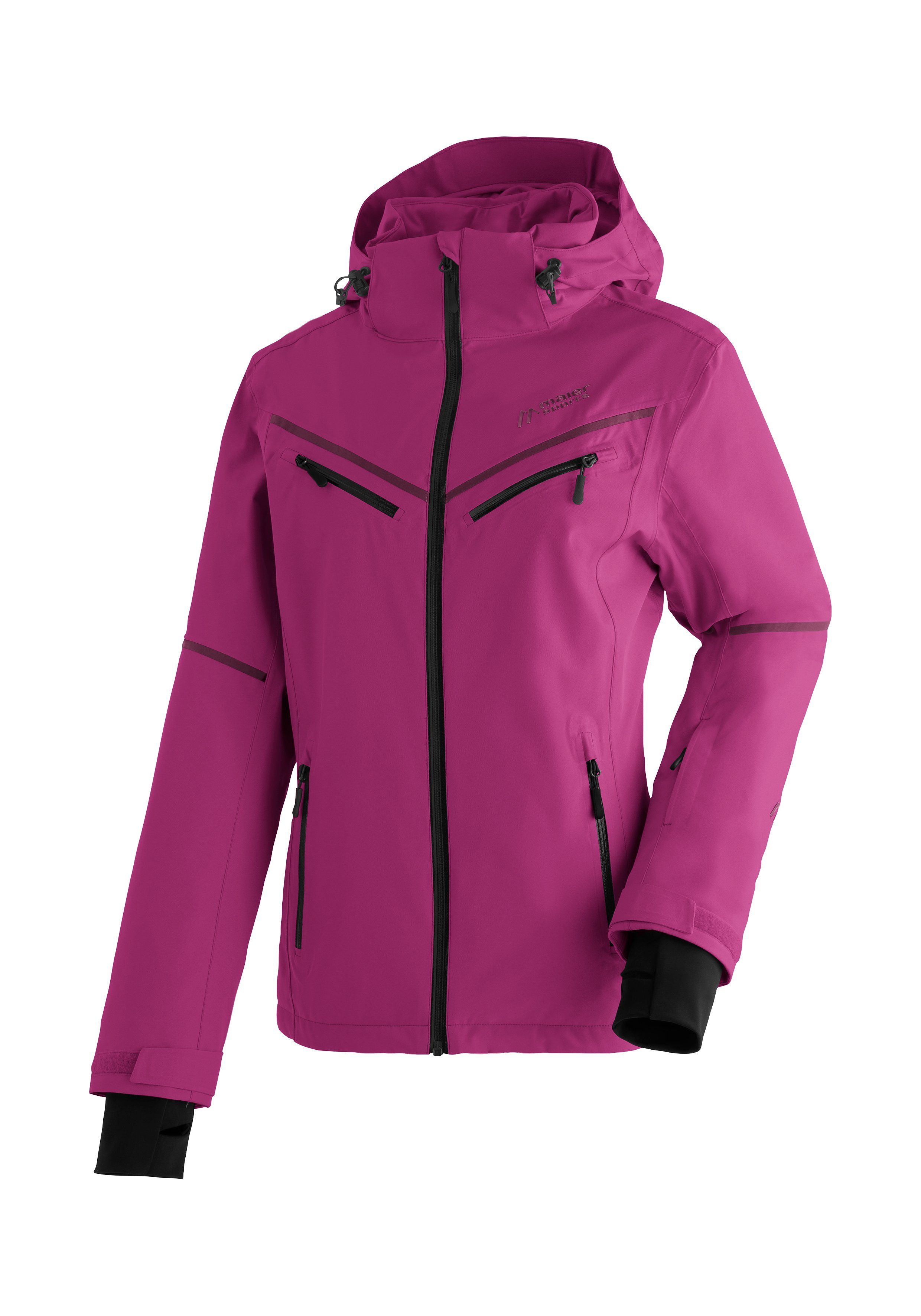 Maier Sports Skijacke Lunada und atmungsaktive winddichte magenta Winterjacke Damen wasserdichte Ski-Jacke