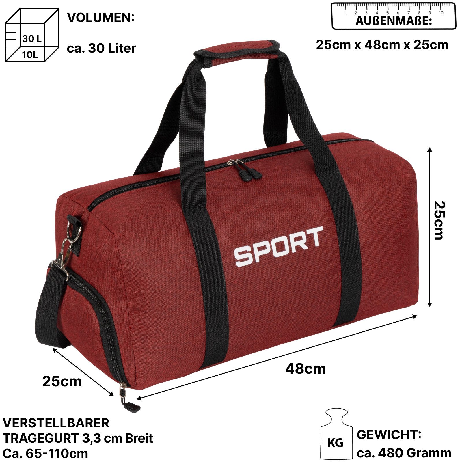 EAAKIE Sporttasche 30 L Reisetasche Saunatasche günstig online kaufen