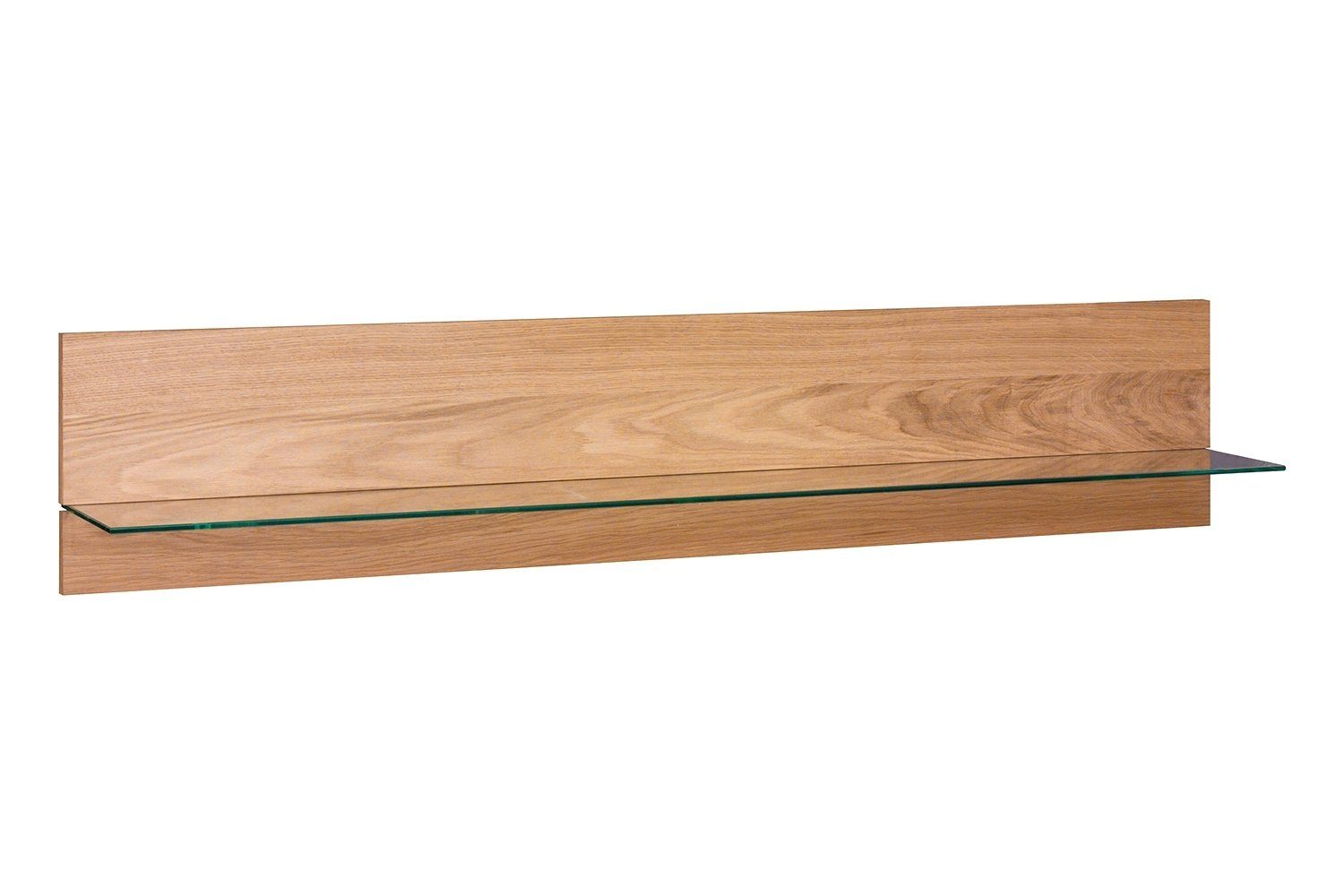 ELFO Wandboard LOLA, Eichenholz furniert, Glas, B 163 cm x H 31cm