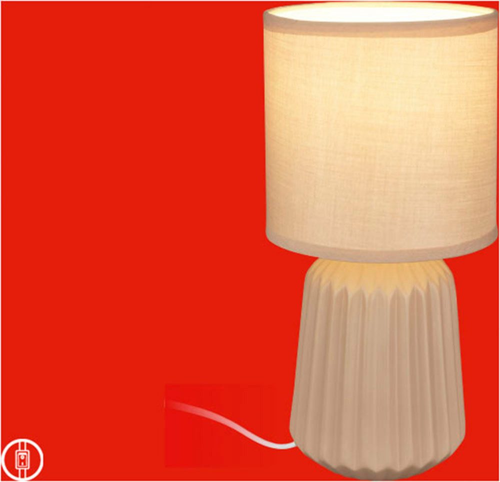Briloner Leuchten LED Tischleuchte DORA, ohne Leuchtmittel, 13x27 cm, Schlafzimmer, Wohnzimmer, Flur