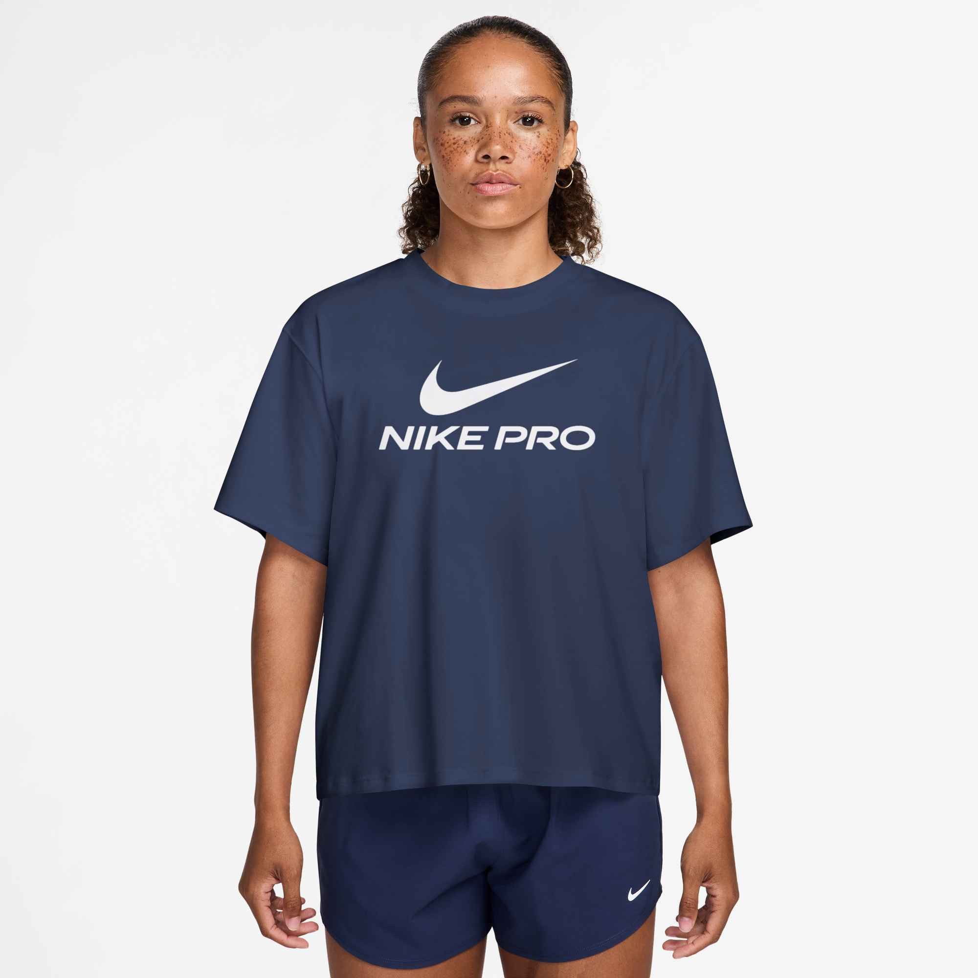 Nike Kurzarmshirt W NP DF 365 SS LOOSE TOP Kurzarmdesign, mit Rundhalsausschnitt, normale Länge