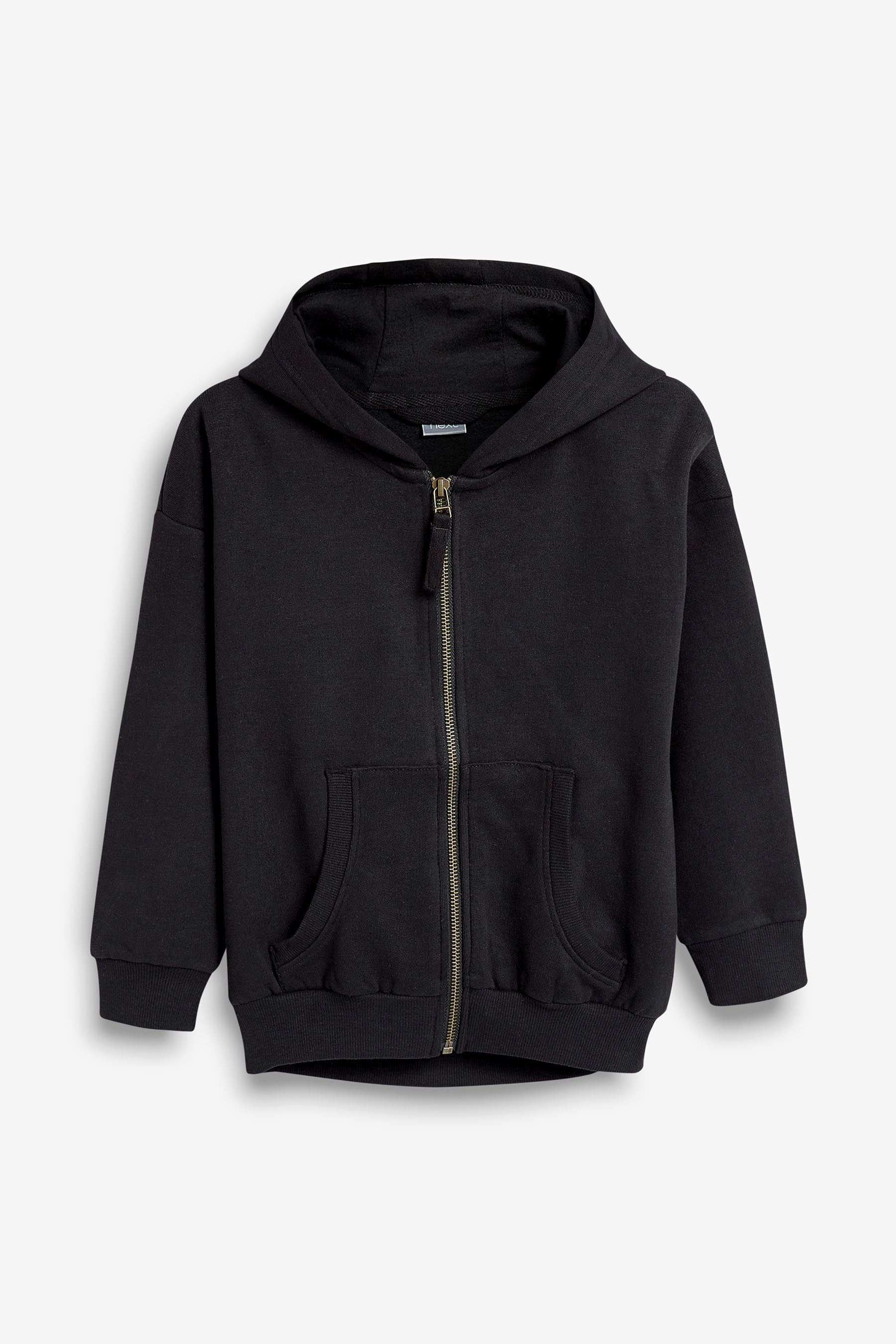 Kapuzensweatshirt (1-tlg) Kapuzenjacke Next Black