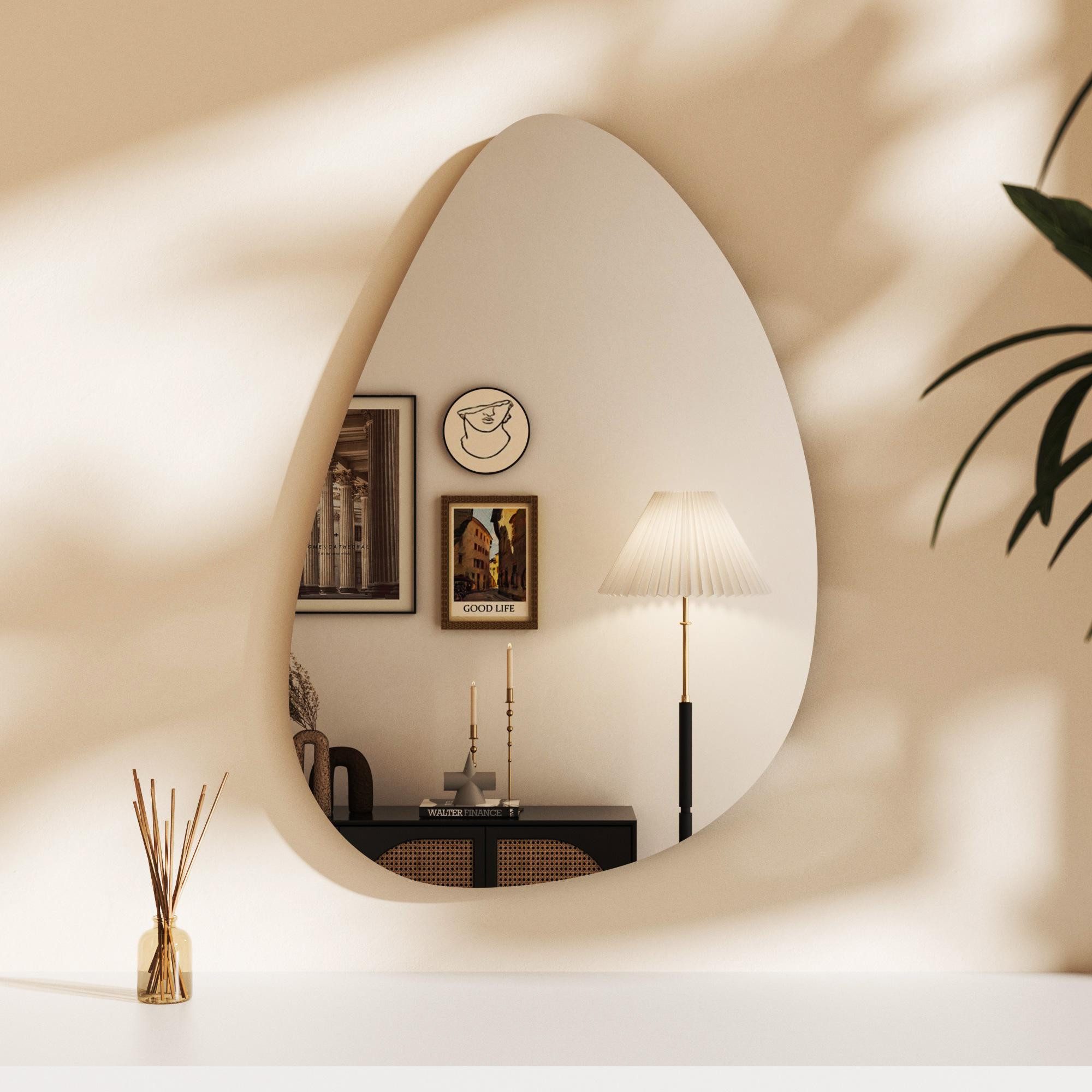 Hopibath Dekospiegel Wandspiegel Flur Asymmetrisch Spiegel Schminkspiegel R günstig online kaufen