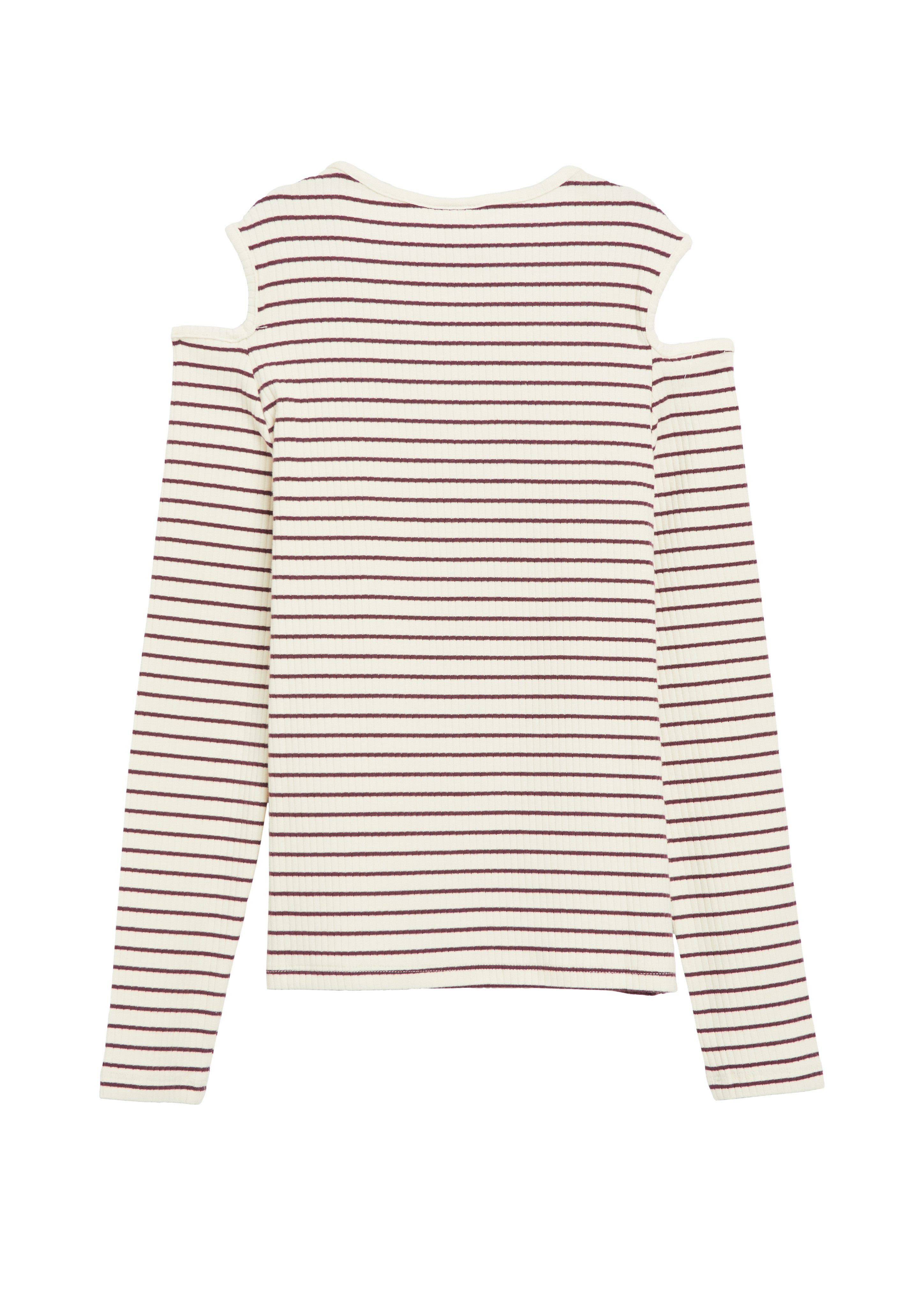 s.Oliver Junior Langarmshirt in Streifen-Optik / Cut-Outs an der Schulter / für Girls – Bild 2 von 2