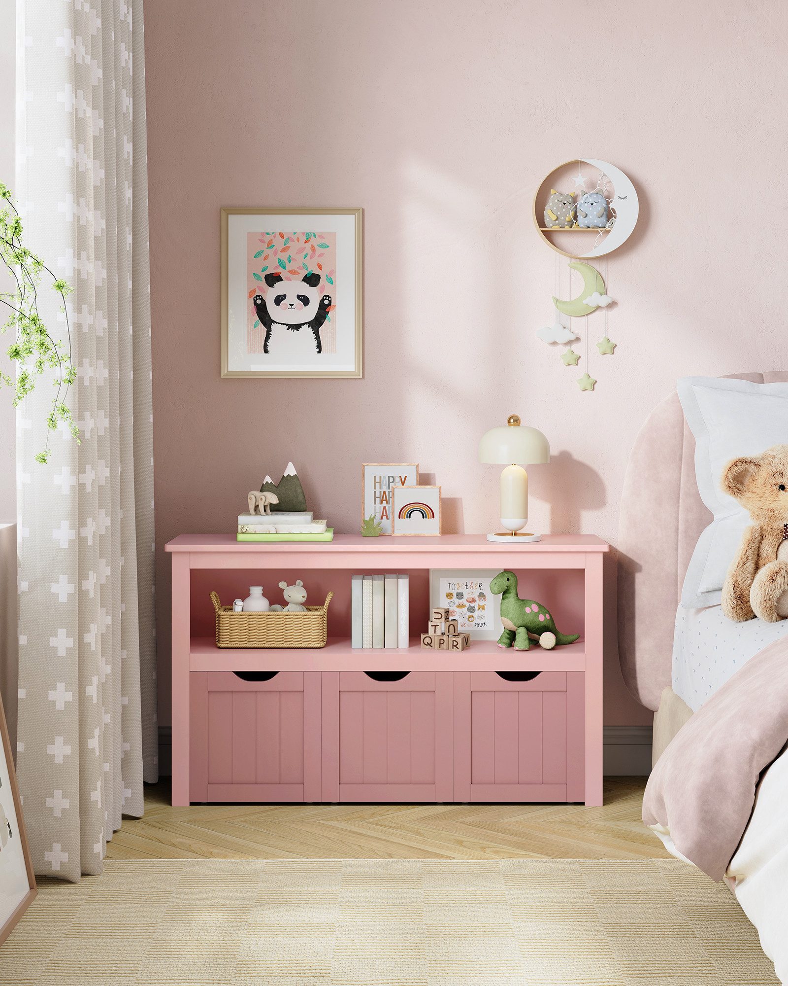 VASAGLE Kinderregal, Bücherregal Kinder, Spielzeugregal, mit Rollen, 30 x 1 günstig online kaufen