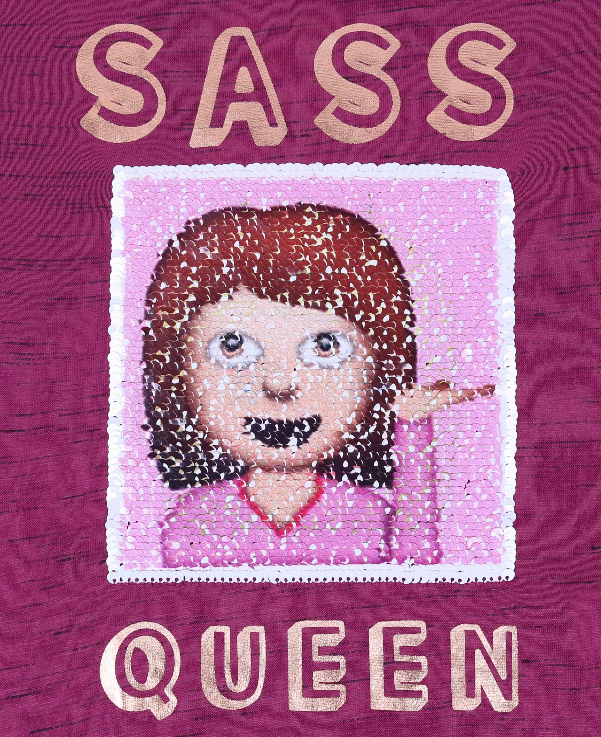 Sarcia.eu Kurzarmbluse Violettes T-Shirt aus gemischtem Stoff 8-9 Jahre