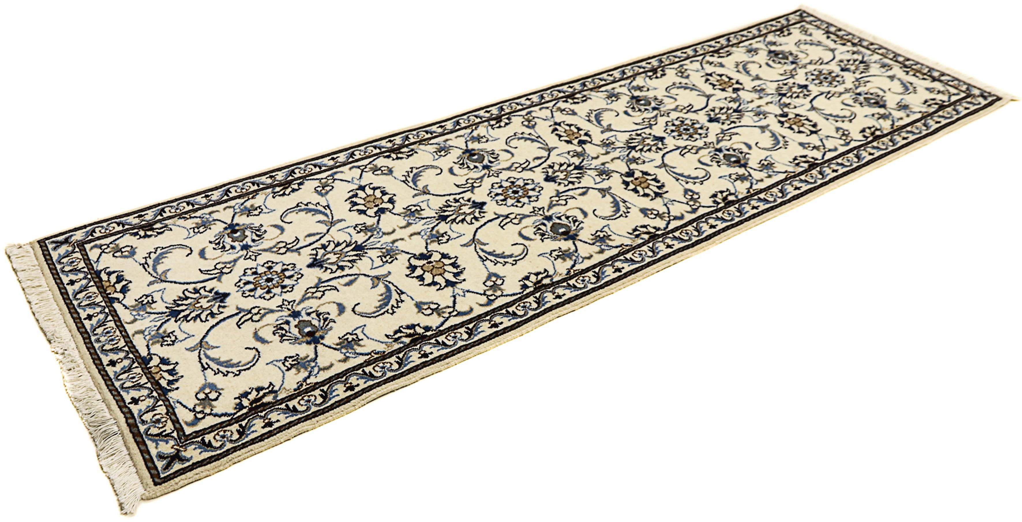 Orientteppich Perser - Nain - 247 x 77 cm - beige, morgenland, rechteckig, Höhe: 12 mm, Wohnzimmer, Handgeknüpft, Einzelstück mit Zertifikat | Kurzflor-Teppiche