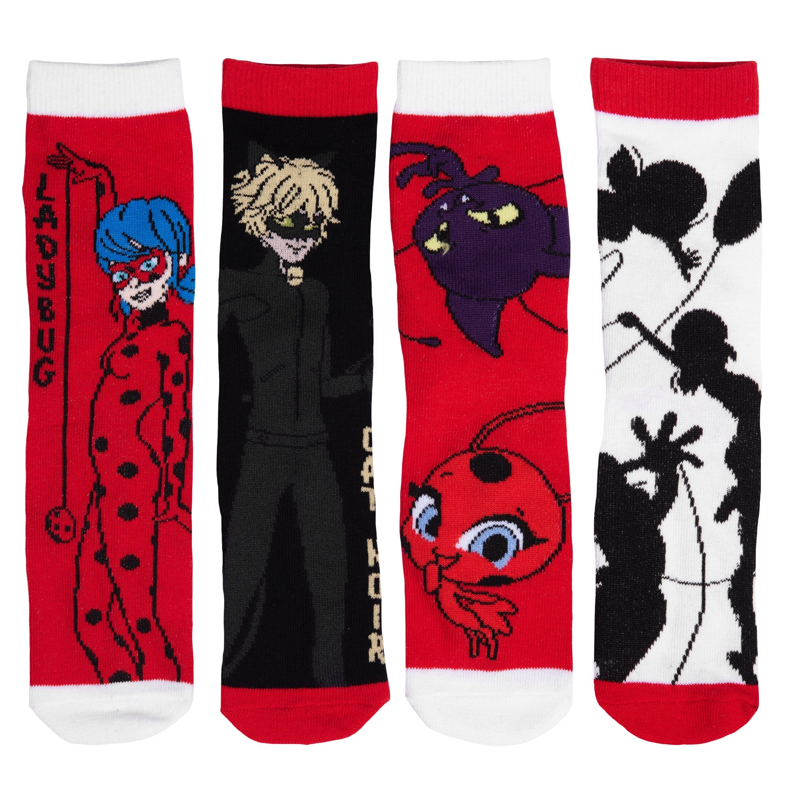 United Labels® Socken Miraculous Socken für Mädchen Bunt (4er Pack)