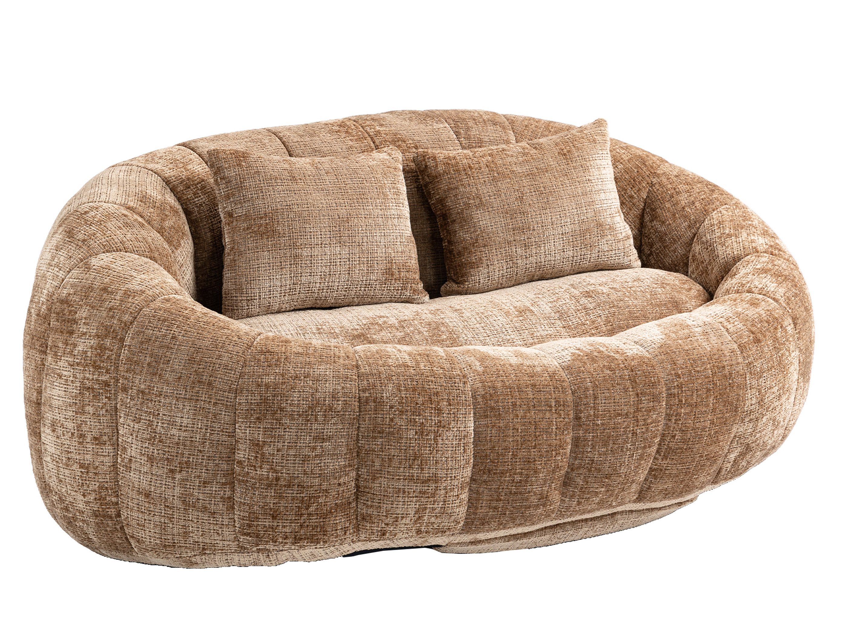 SeedWave Sofa mit 34 cm Rückenlehne, Chenille-Stoff, Memory Foam Füllung, 250 kg, 2 Kissen für Extra-Komfort, Doppelsitzer-Design, Lazy Sofa