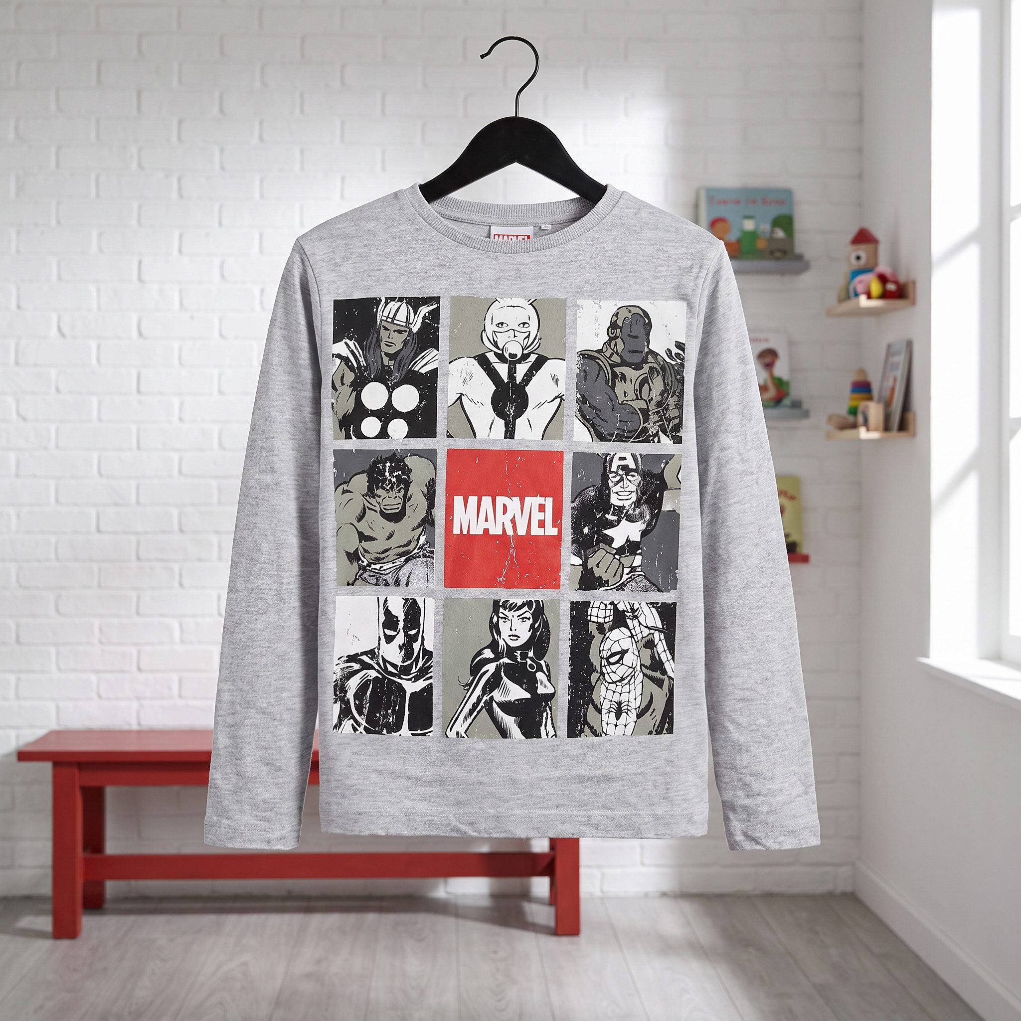 MARVEL Langarmshirt Marvel Avengers Jugend Jungen langarm Shirt Gr. 134 bis 164 – Bild 5 von 5
