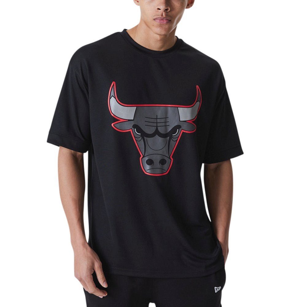 New Era Print-Shirt Oversized OUTLINE Chicago Bulls