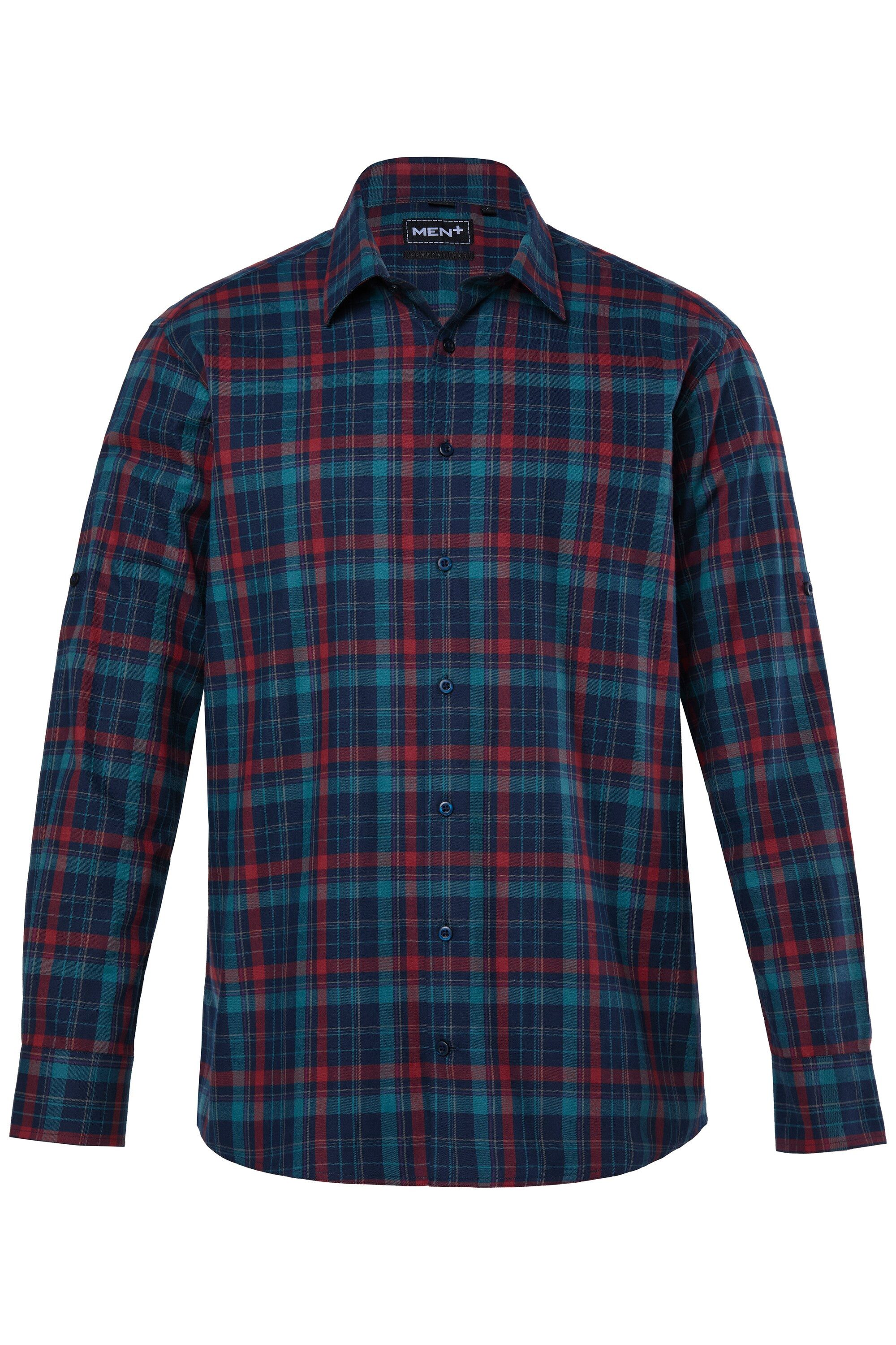 Men Plus Businesshemd Karohemd Langarm Kentkragen Comfort Fit bis 8 XL