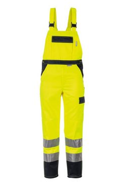 Planam Arbeitslatzhose Latzhose Warnschutz gelb/marine Größe 102 (1-tlg)