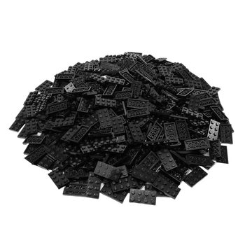 LEGO® Spielbausteine LEGO® 2X4 Bauplatten Schwarz - Black plate 3020 - 50x, (Creativ-Set, 50 St), Made in Europe