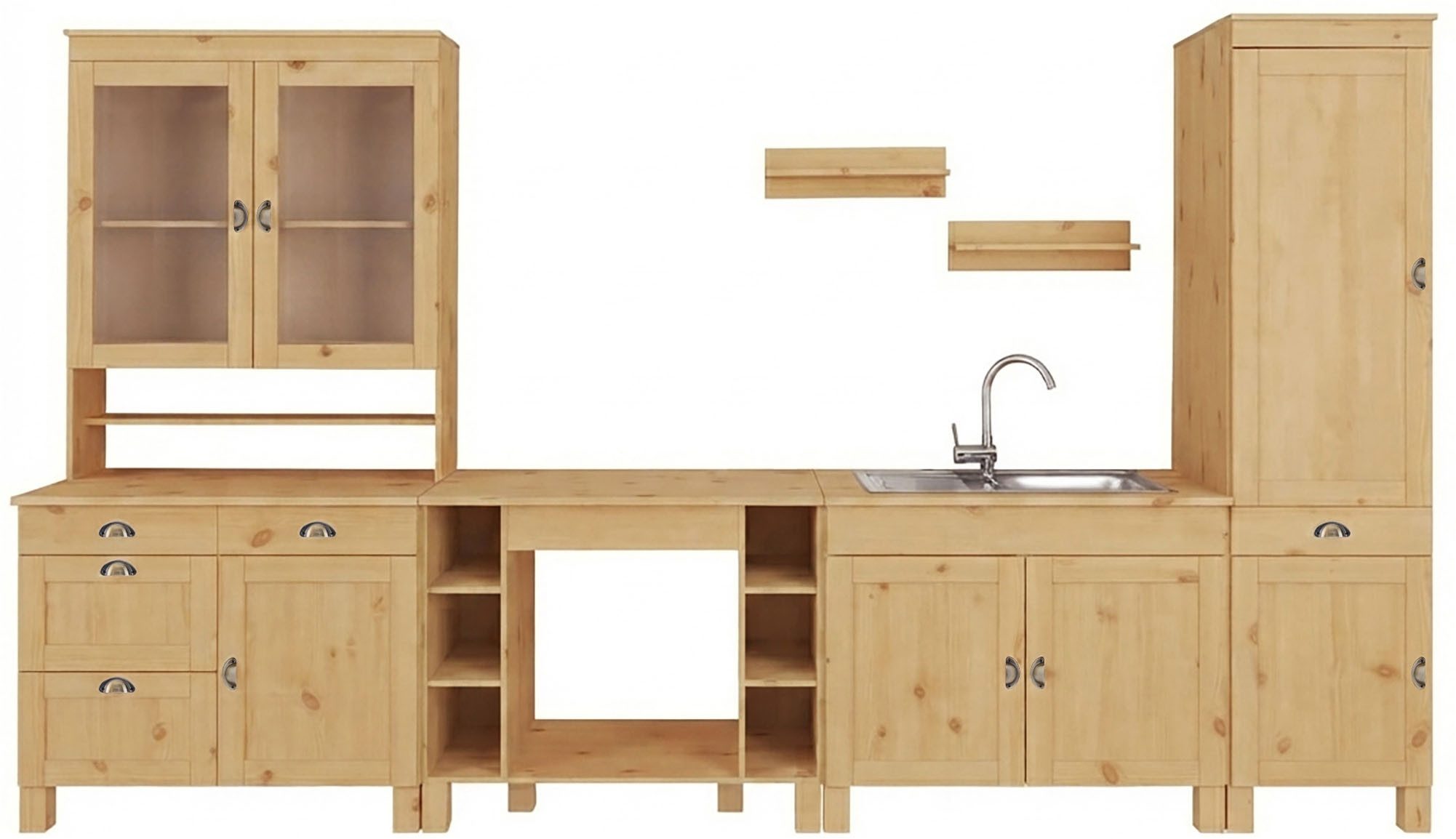 Home affaire Küchenzeile Oslo, Breite 350 cm, in 2 Tiefen, ohne E-Geräte