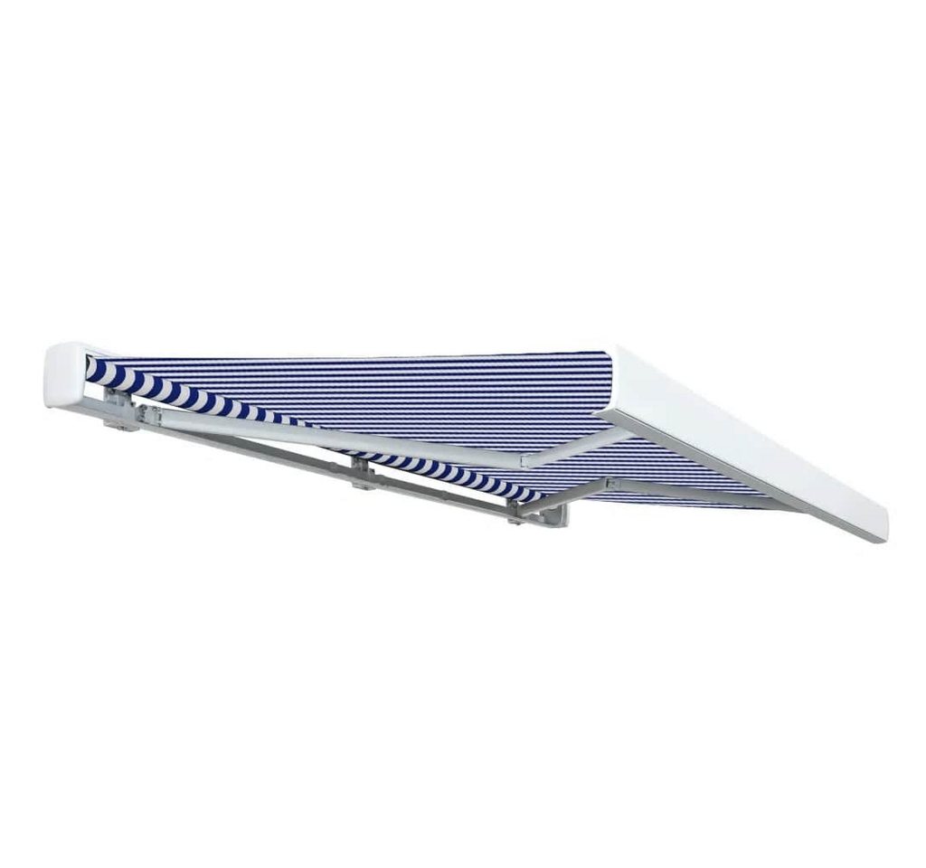 Thumbnail - vidaXL Markise Motorisierte Kassetten-Markise 350x250 cm Blau und Weiß (1-St)