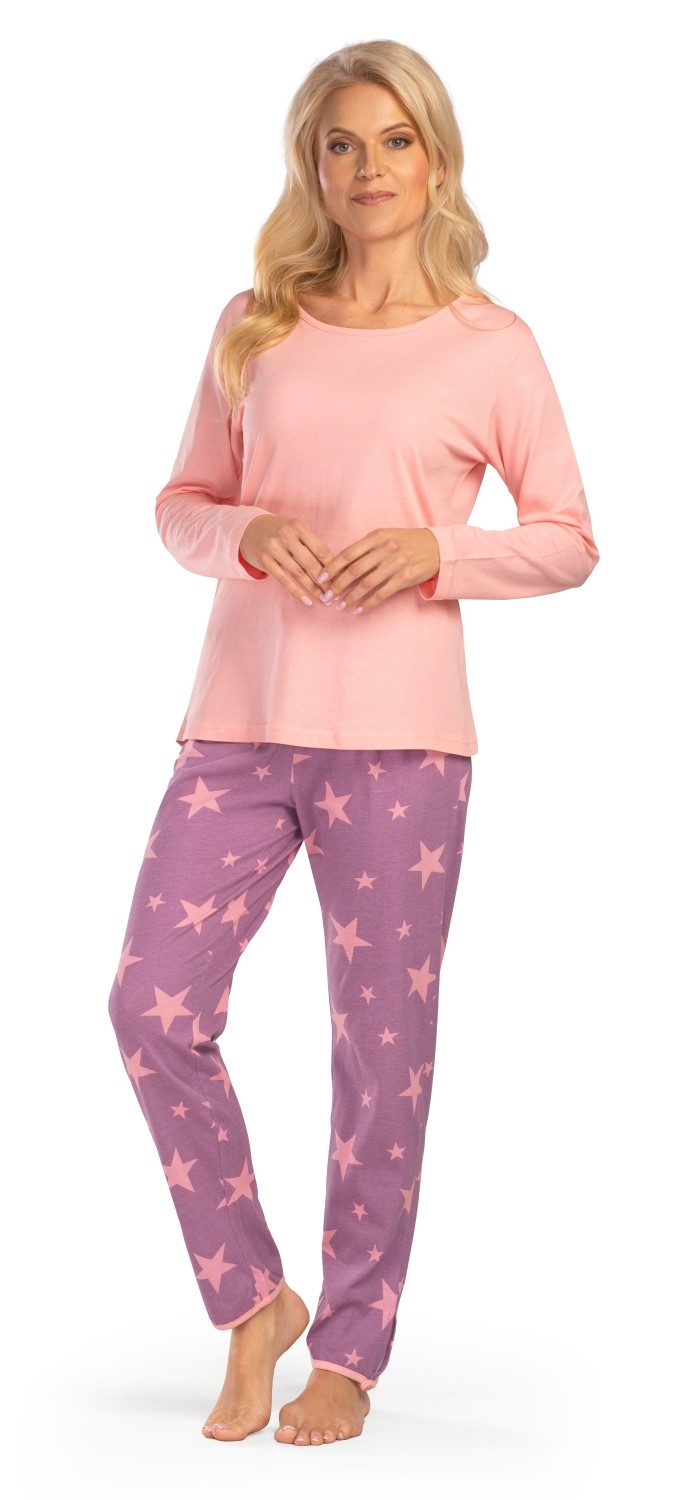 Consult-Tex Pyjama Damen Pyjama Schlafanzug SUN4 (Spar-Set, 2 tlg., 1 Set) aus reiner Baumwolle-Jersey – Bild 3 von 4