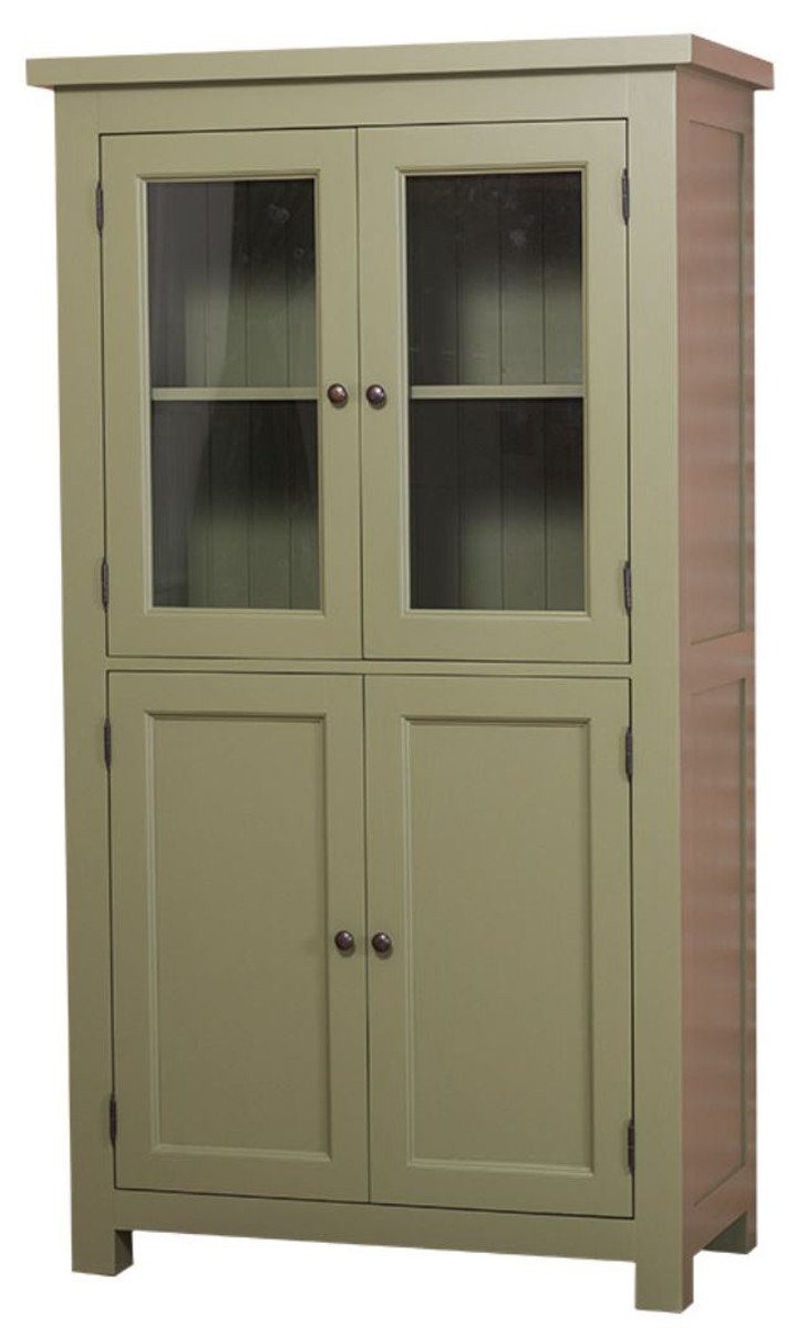 Casa Padrino Küchenbuffet Landhausstil Küchenschrank mit 4 Türen Grün 100 x 50 x H. 180 cm - Küchenmöbel