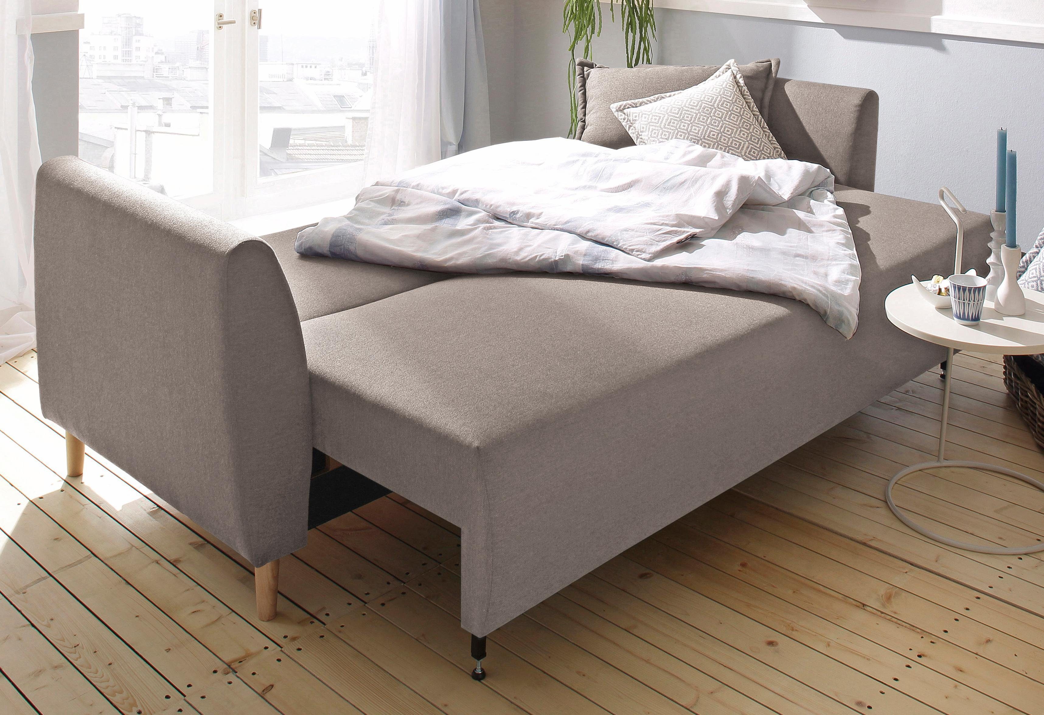 Home affaire Schlafsofa 3-Sitzer »Scotland« mit Holzfüßen online kaufen | OTTO
