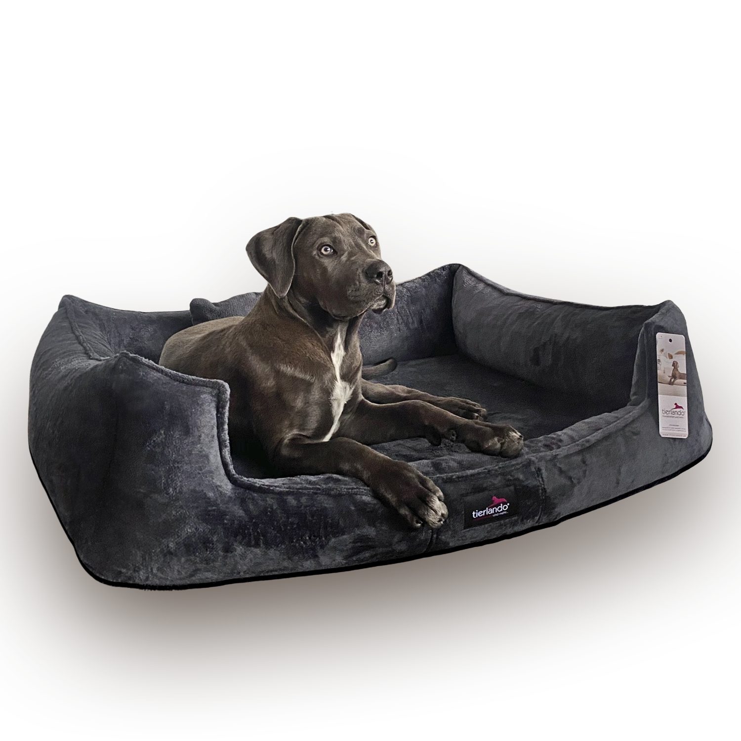 tierlando® Tierbett Orthopädisches Hundebett FRANKLIN Kuscheliger Teddy-Stoff, Hundesofa