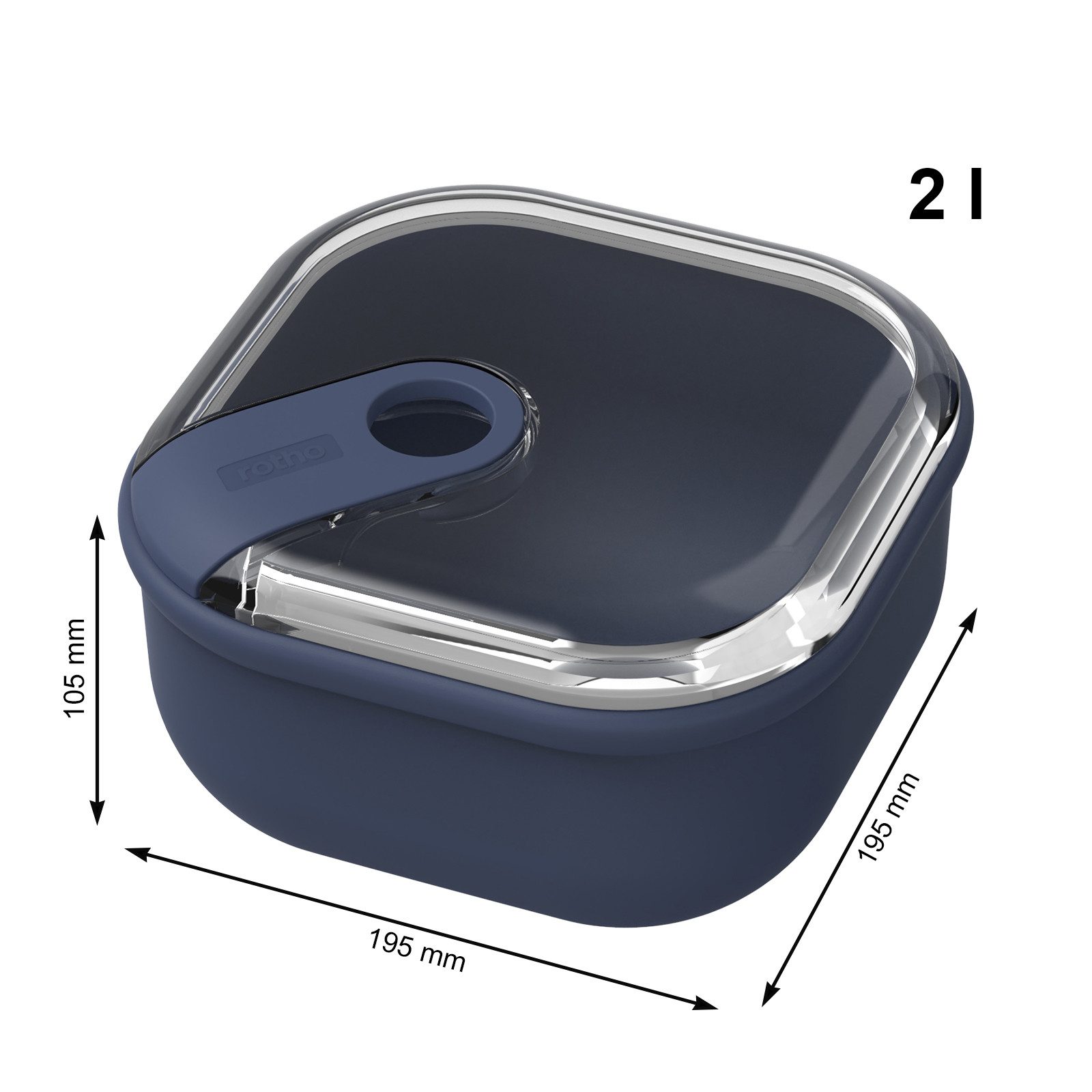 ROTHO Aufbewahrungssystem 3er- Set Lunchboxenset ELA, Lebensmittelechter Kunststoff, (3er-Set, Lunchboxenset), auslaufsicher und luftdicht – Bild 5 von 5