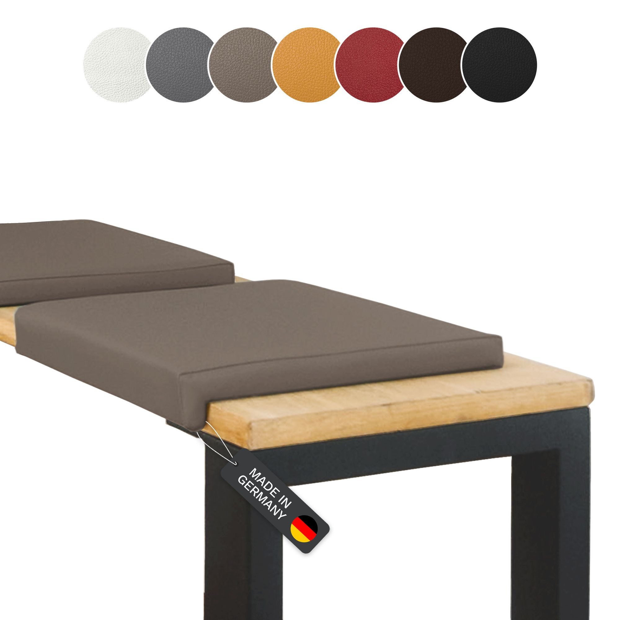 Lycce Bankauflage Klemmkissen, Sitzkissen 1 Leiste, 35cm Klemmtiefe, weich gepolstert, (1 St), verrutscht nicht, hochwertiger Kunstlederbezug, verschiedene Farben