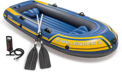 Intex Schlauchboot Challenger 3, (Set, -, mit 2 Paddeln und Luftpumpe)