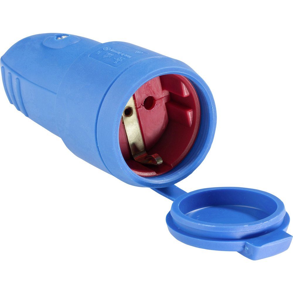 AS Schwabe 62411 Schutzkontaktkupplung Gummi 230 V Blau IP44 Steckernetzteil