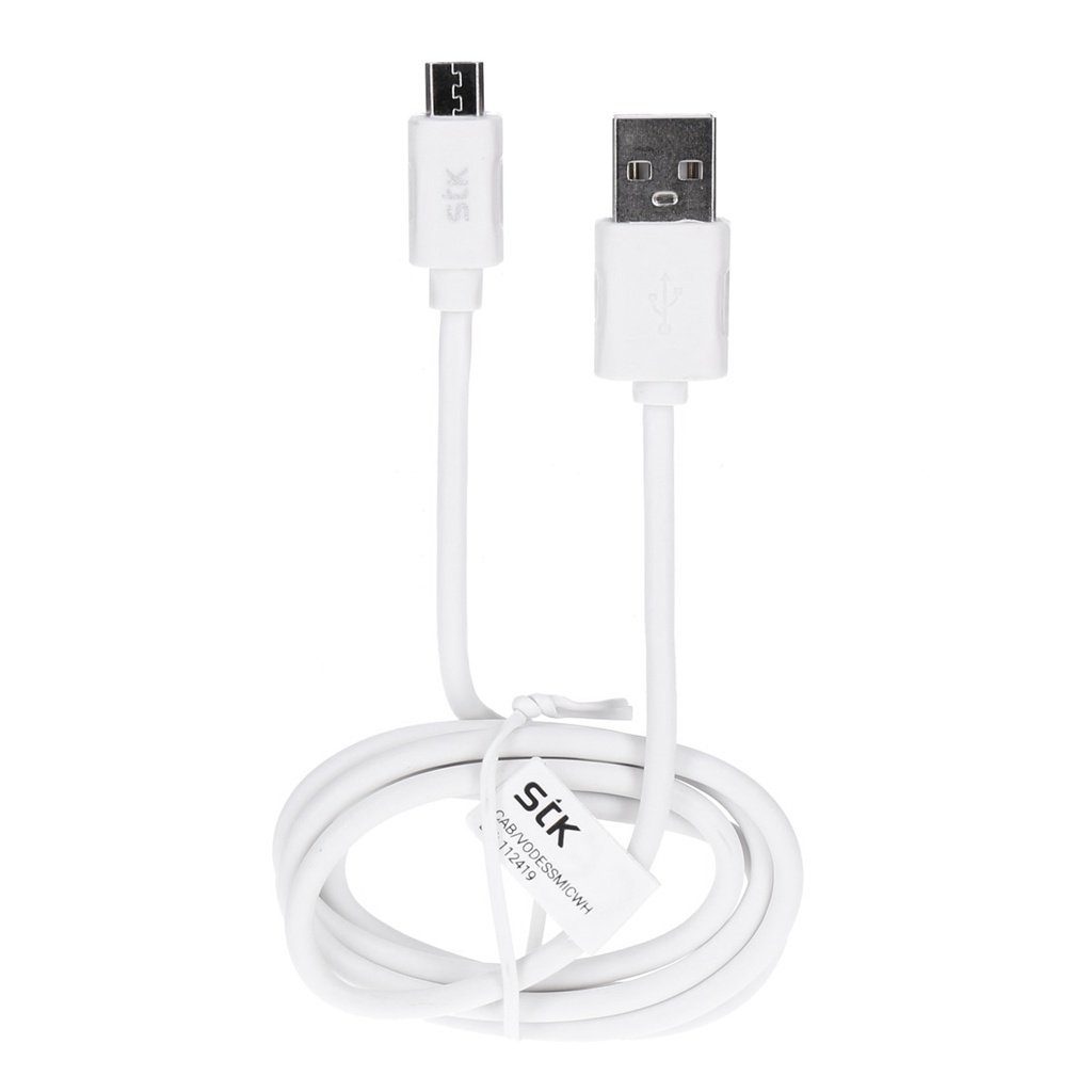 STK Lade und Sync-Kabel micro USB-Anschluss 1 Meter weiß USB-Kabel