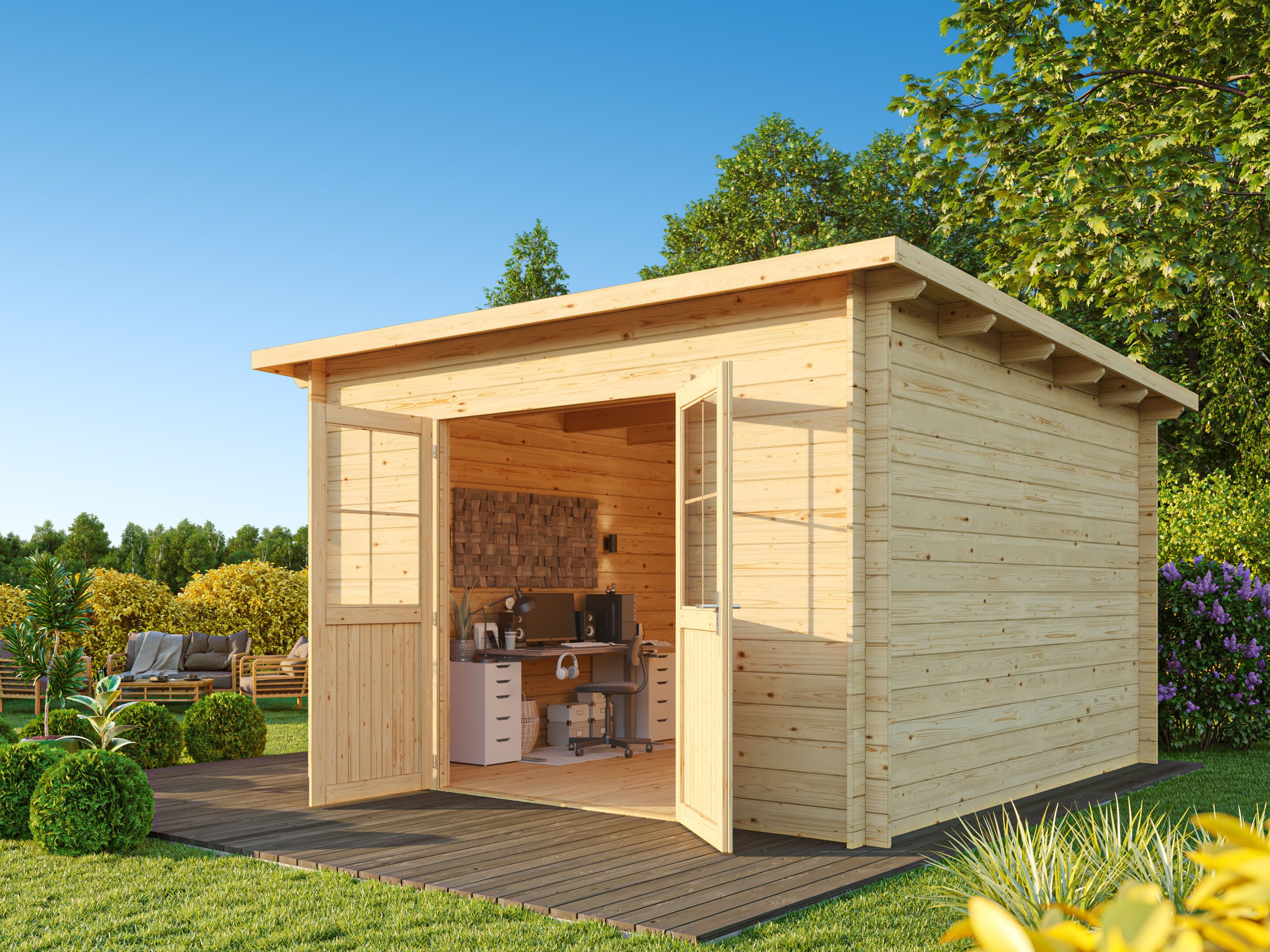 Fjordholz Gartenhaus Ezra 5D