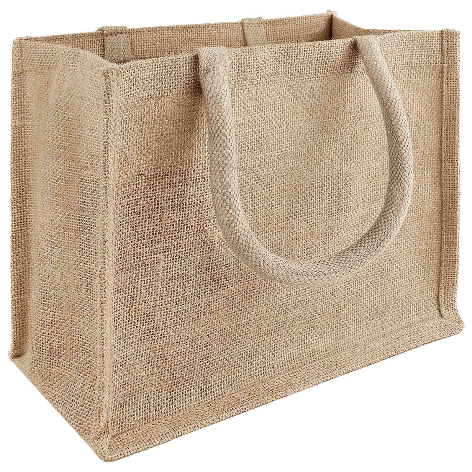vidaXL Einkaufstrolley Jute-Handtaschen 5 Natur 26 x 22 x 14 cm 100% Tossa-Jute