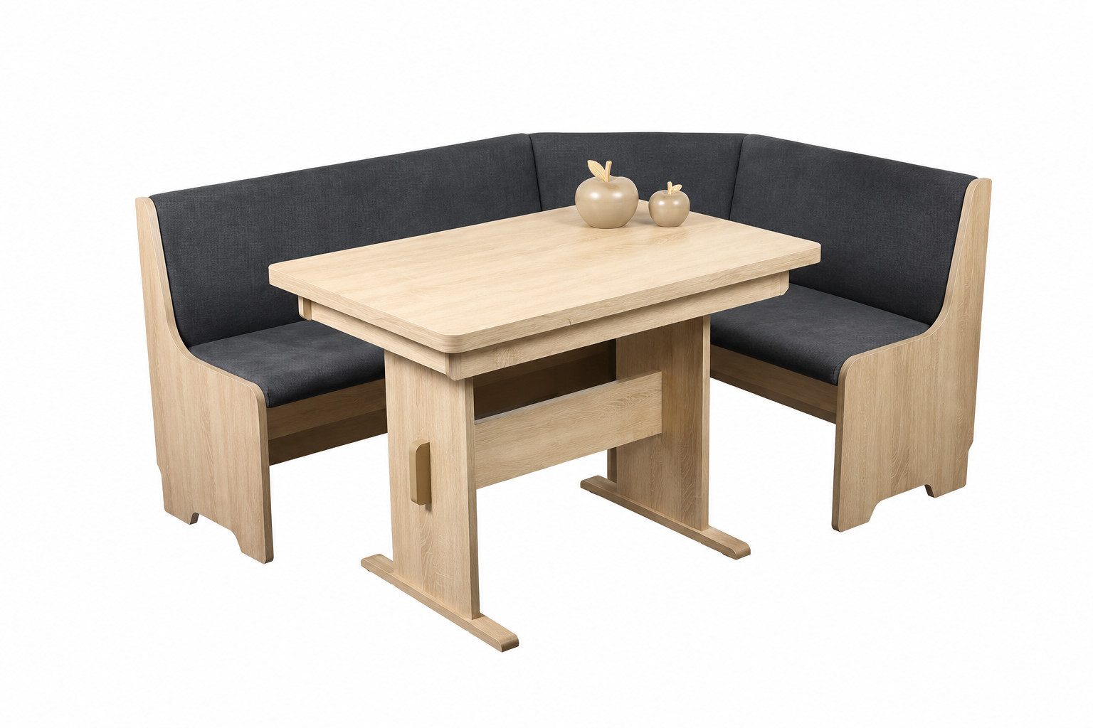 Stolebaenk Eckbankgruppe Bremen MANITI, (Eckbank Set, 1xEckbank, 1xTisch, 2x Stuhl), Beidseitig aufbaubar – Bild 3 von 5
