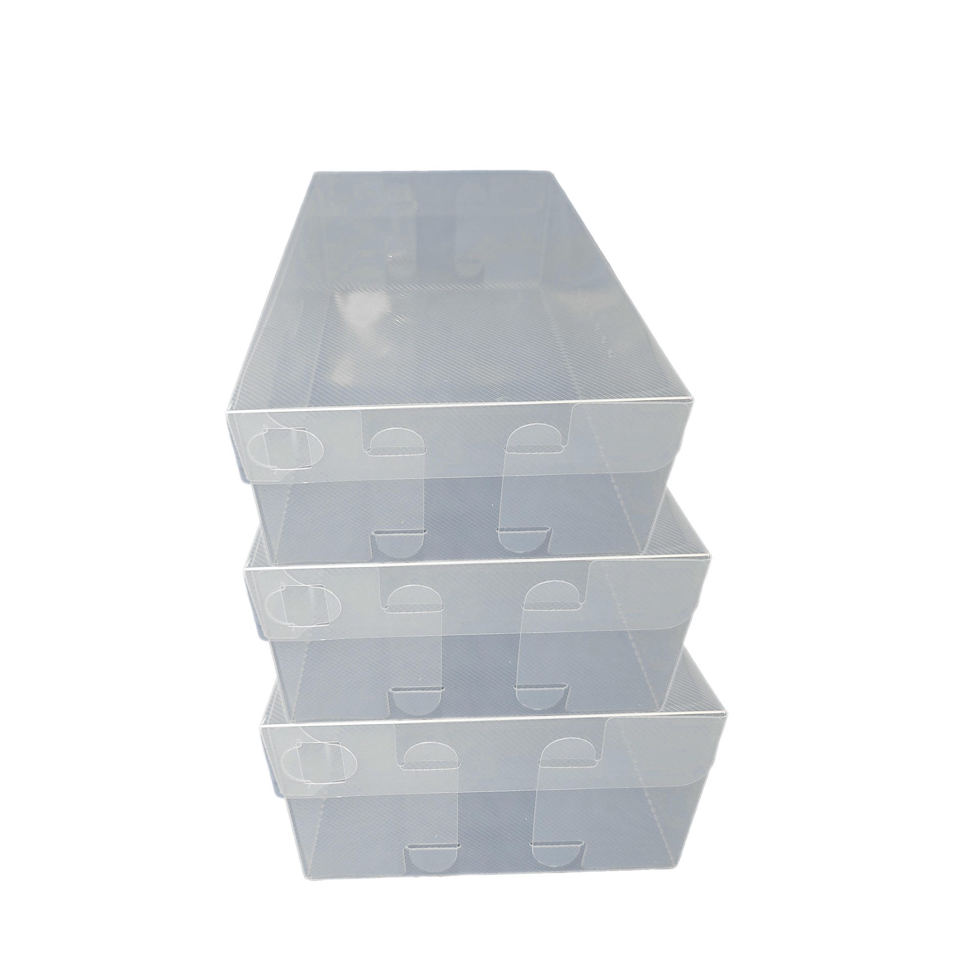 Dynasun Schuhbox Schuhbox PP435 (3 St), Transparente Schuhaufbewahrungsbox Stapelbare und faltbare Box Schuhen