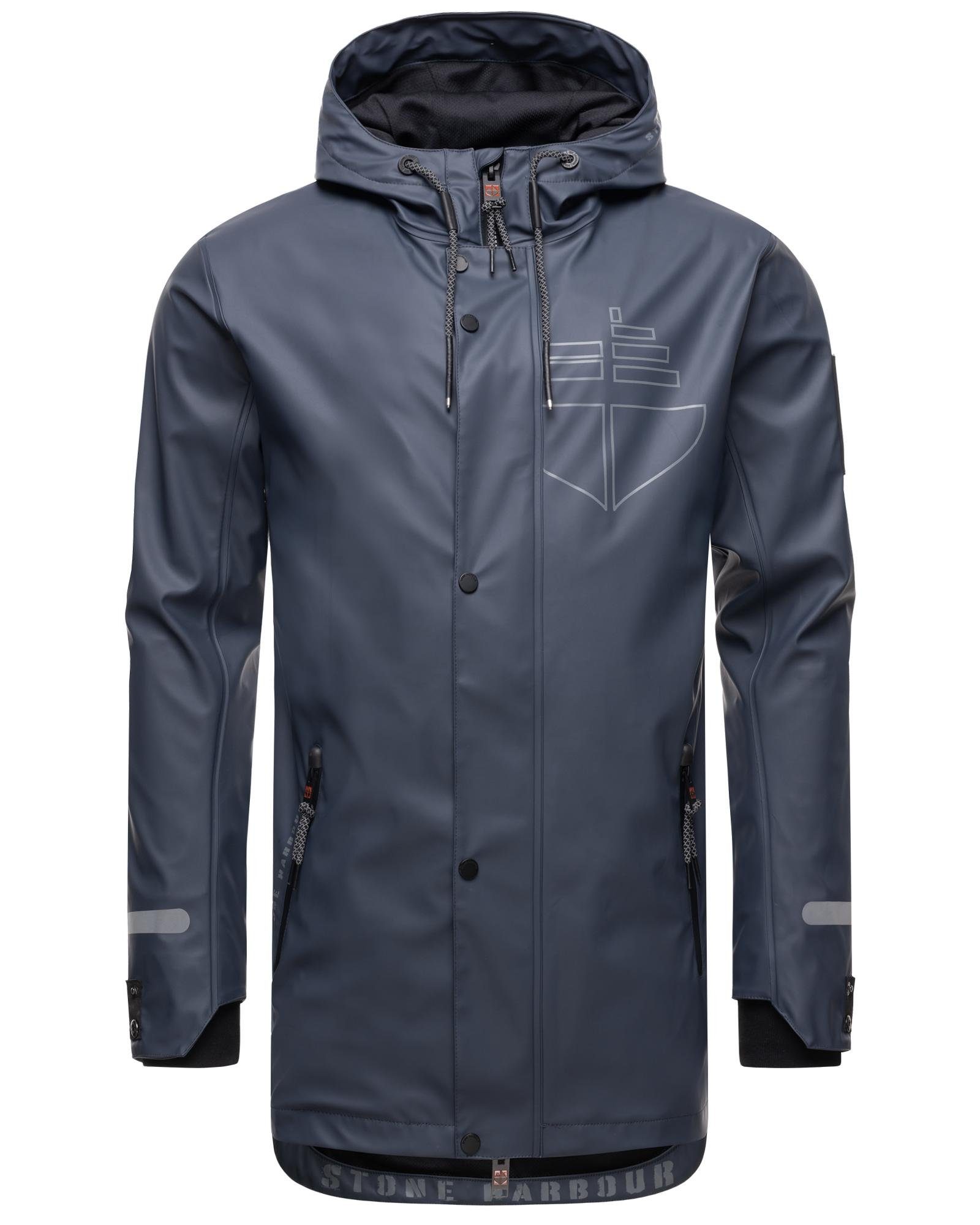 Stone Harbour Regenmantel Tamio Wasserdichter Herren Regenjacke mit langen Ärmeln