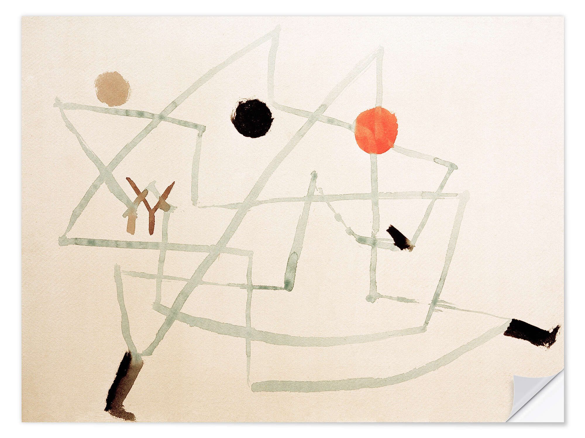 Posterlounge Wandbild Verhext und eilig, Paul Klee, erhältlich als Poster, Leinwandbild, Wandsticker oder Acrylglasbild