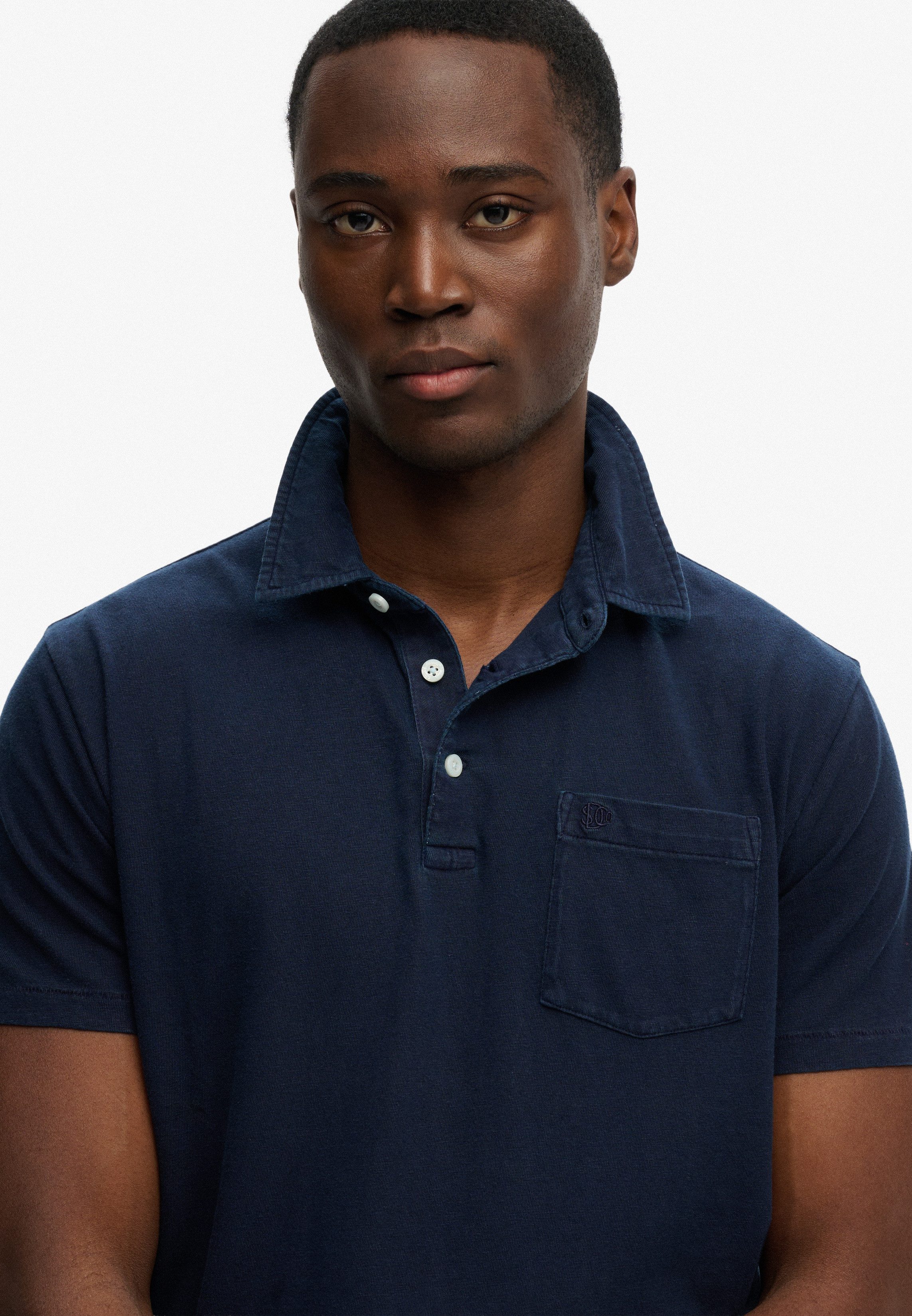 Superdry Poloshirt CLASSIC COTTON LINEN POLO aus tollem Baumwoll-Leinen-Mischgewebe