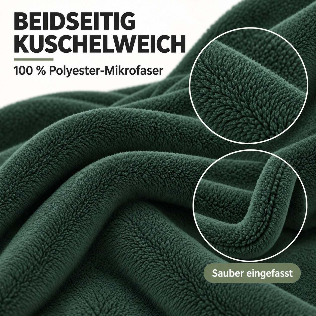 Wohndecke Kuscheldecke 260 g/m², flauschige Wohndecke, Fleecedecke, Oeko-Tex, Komfortec – Bild 5 von 5