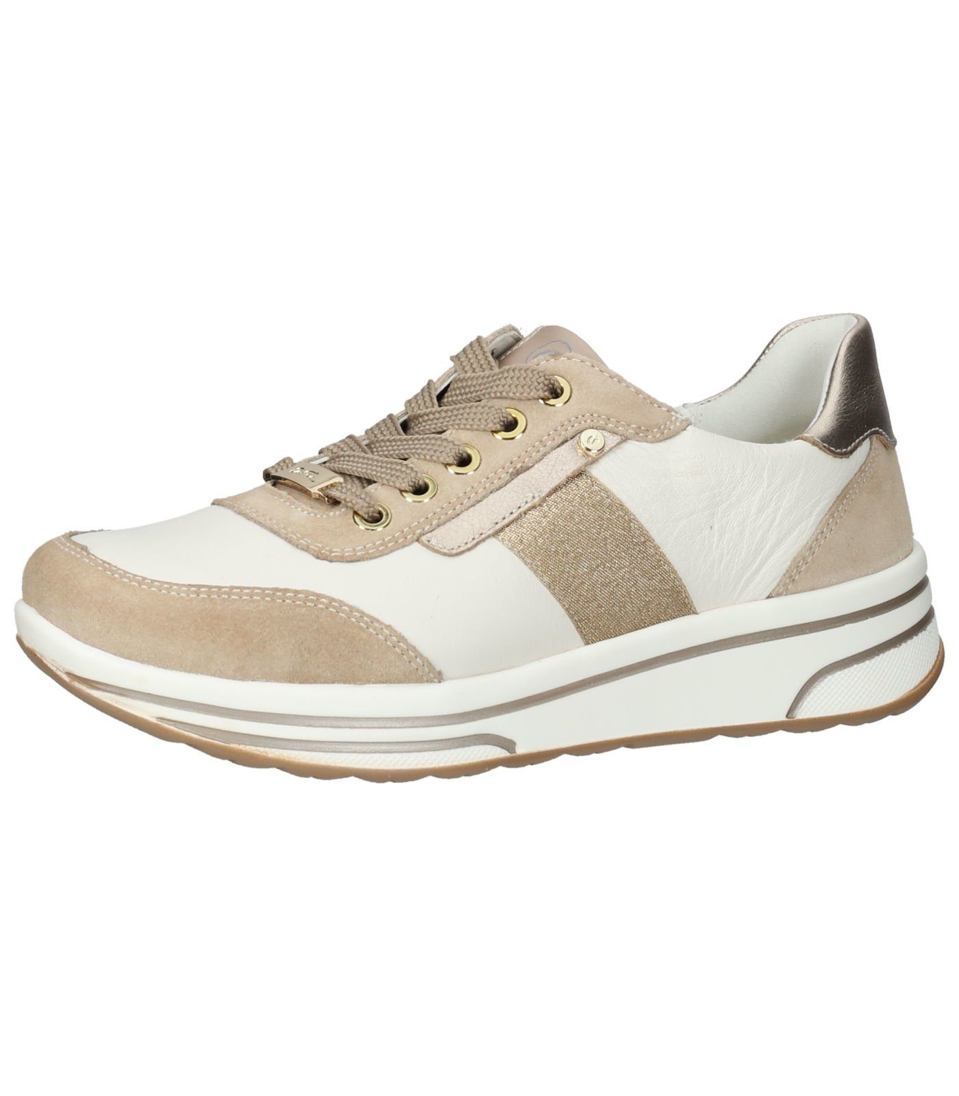 048118 Sneaker beige Leder/Textil Sneaker Ara