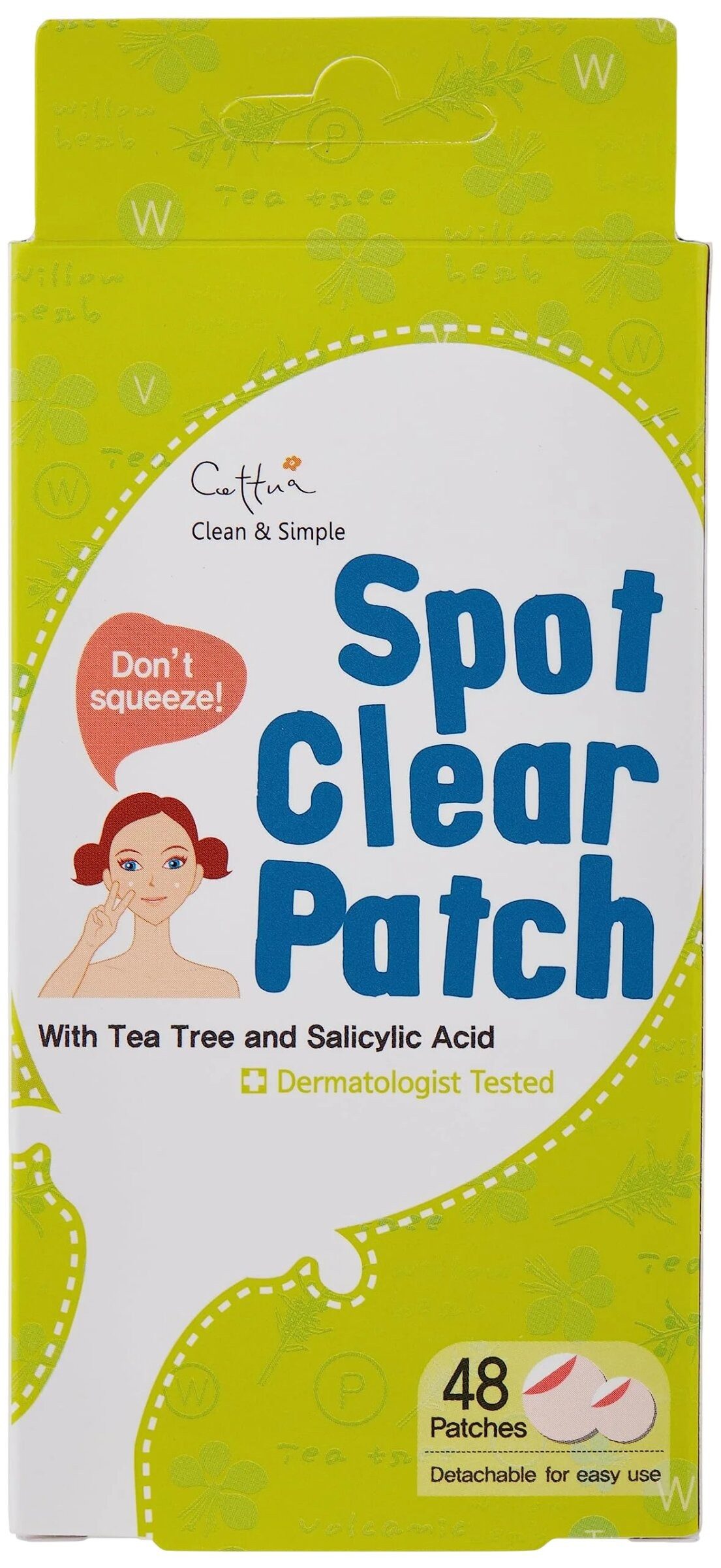 Cettua Anti-Pickel-Pflaster Spot Clear Patch 48 Klebepflaster für Ekzeme 48 Stück