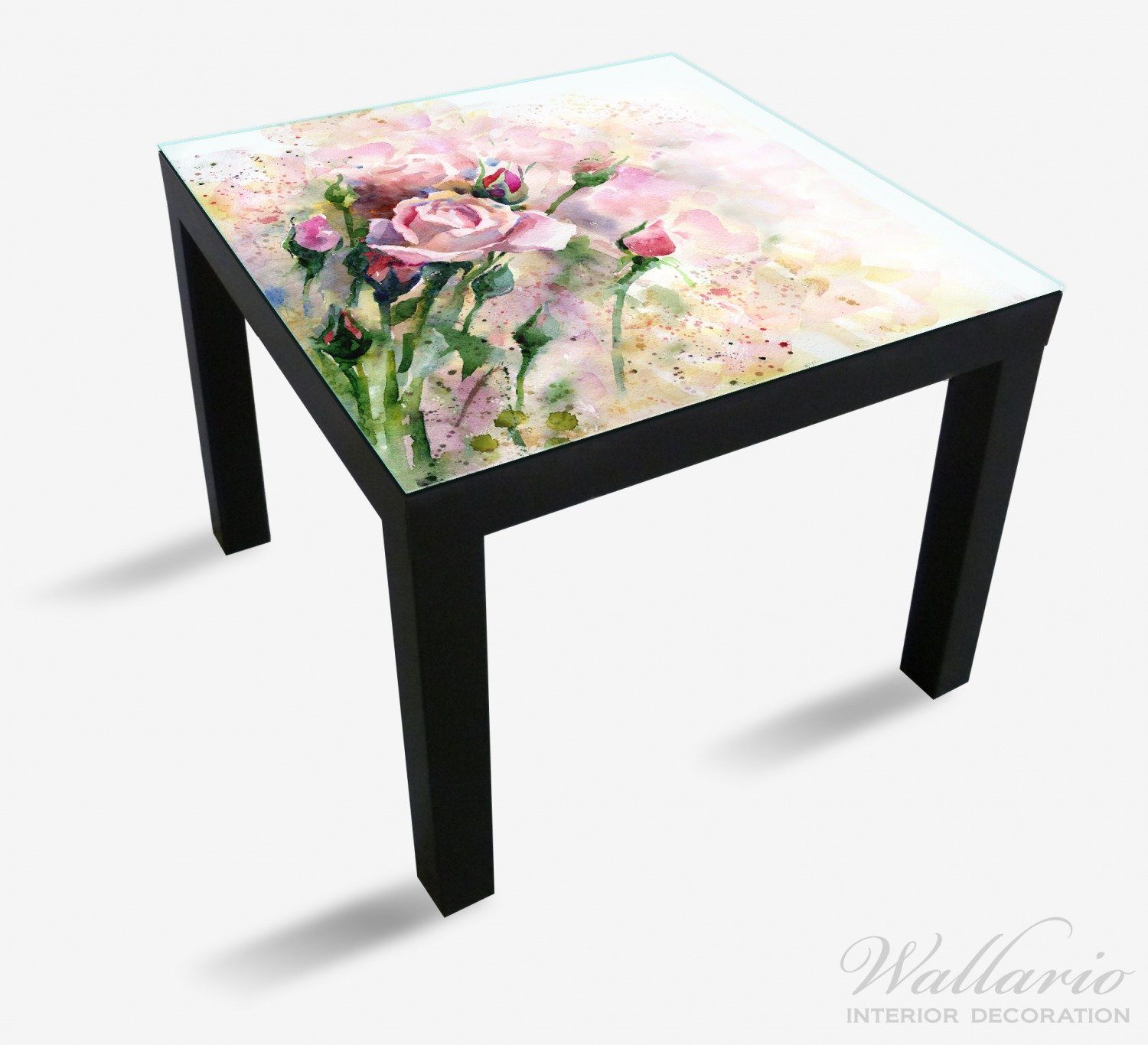 Tischplatte für (1 geeignet Tisch Ikea St), Wallario Abstraktes Blumenbuket Lack