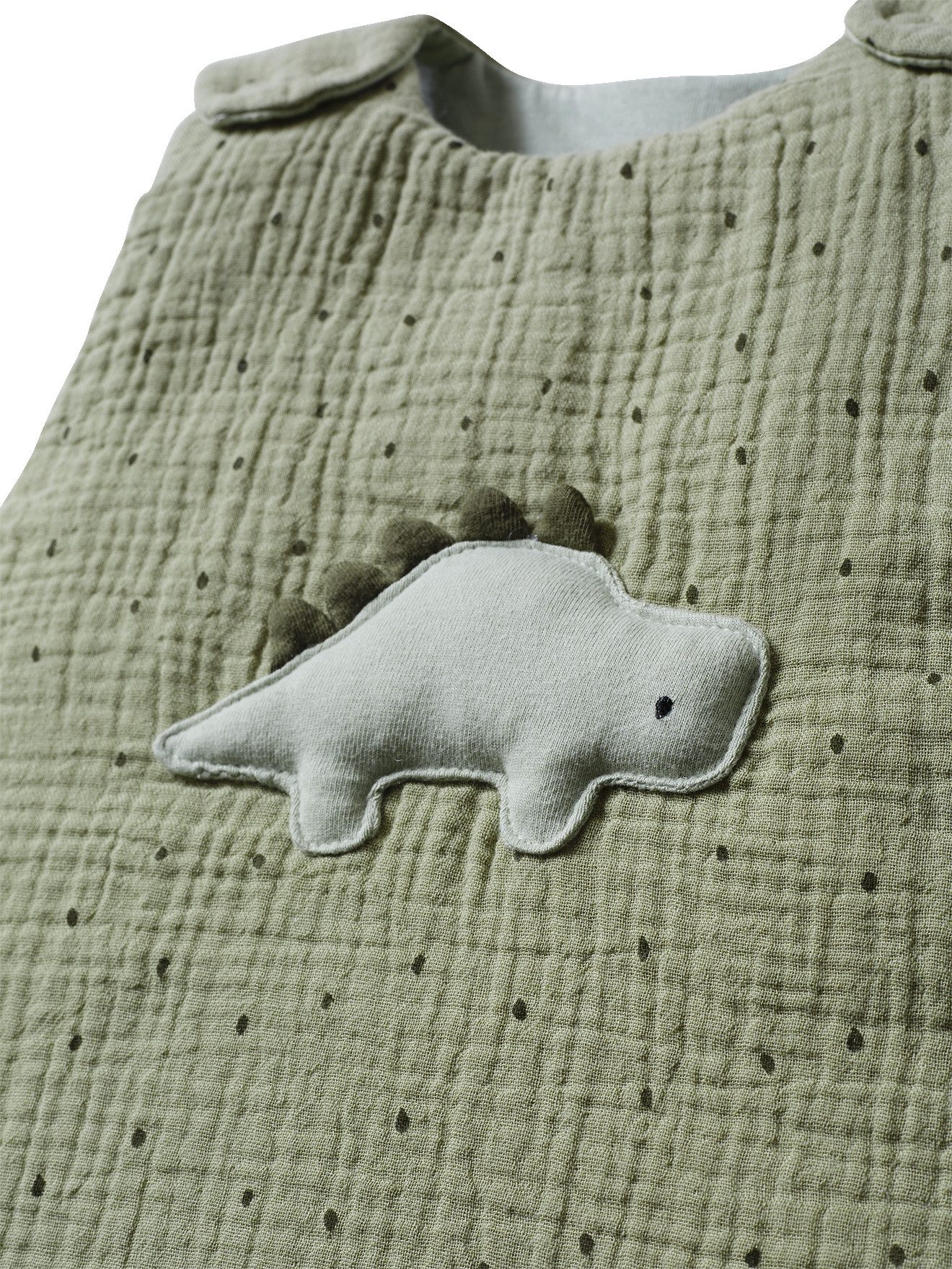 vertbaudet Babyschlafsack Ärmelloser Baby Schlafsack KLEINER DINO, Sommerschlafsack, 2,5 TOG