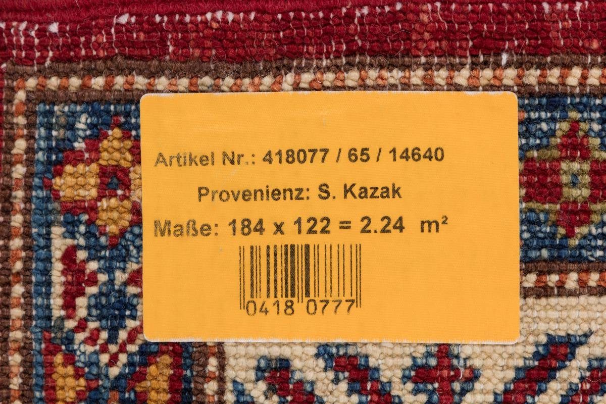 Orientteppich Super Kazak Orientteppich, Trading, 5 Handgeknüpfter 121x185 rechteckig, Höhe: mm Nain