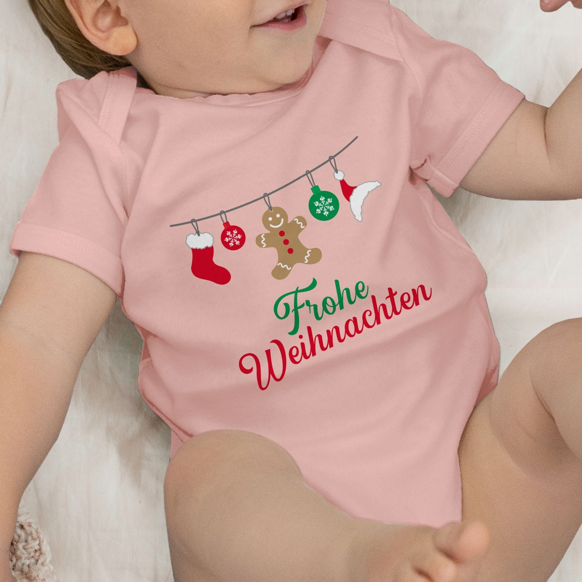 Kleidung 3 Baby Weihnachten Babyrosa Weihnachten Shirtracer Frohe Shirtbody