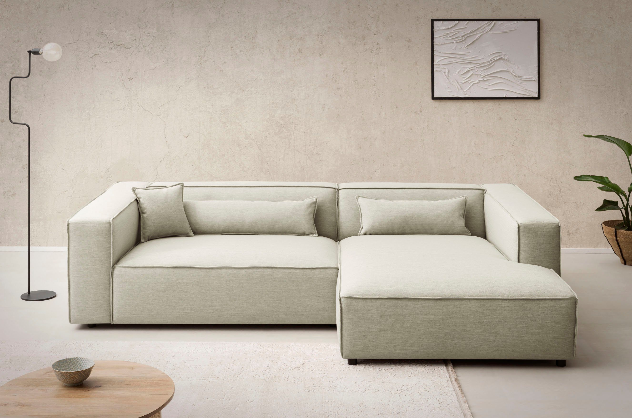 LeGer Home by Lena Gercke Ecksofa "PIARA XXL, Big-Sofa, Cord, Leinenoptik o günstig online kaufen