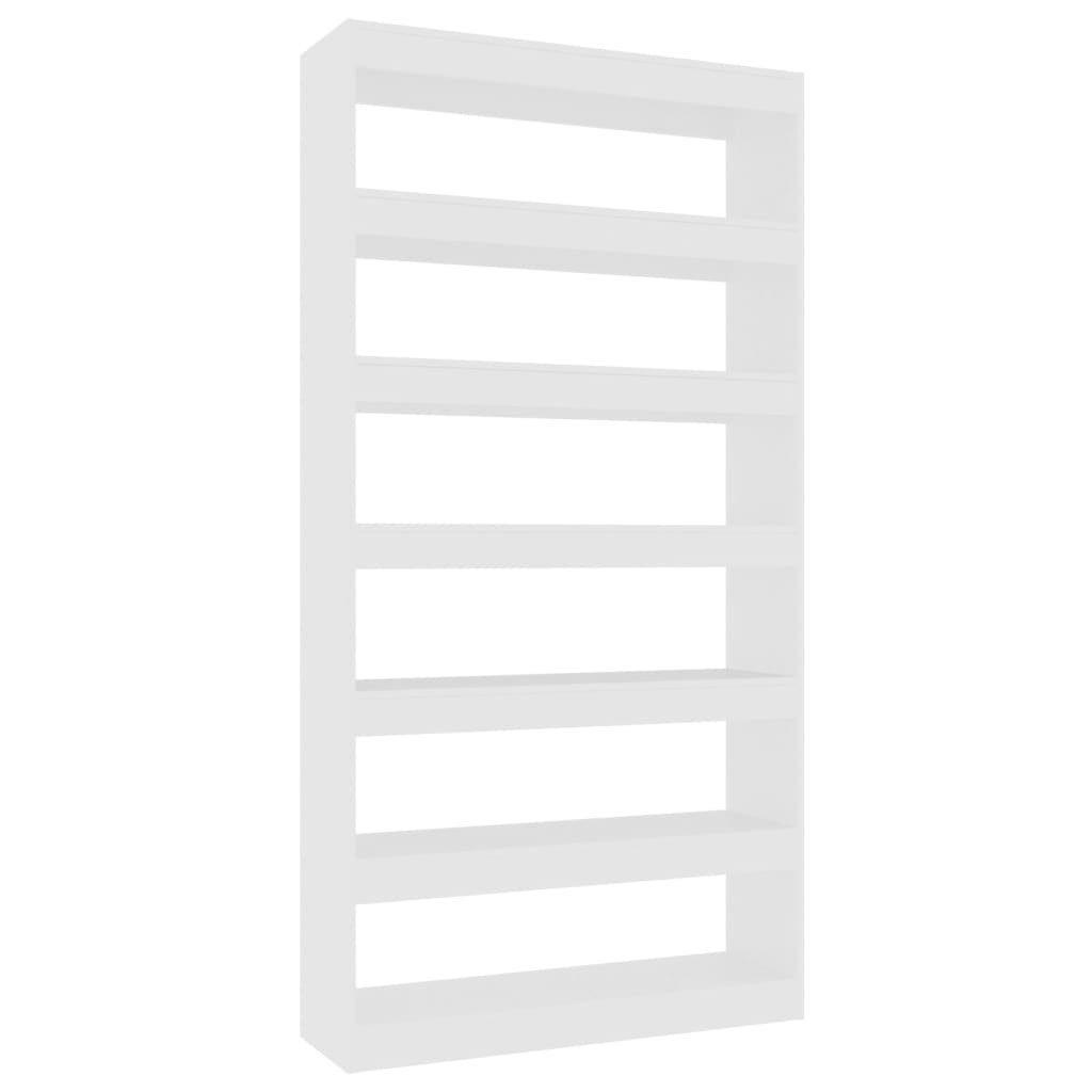 vidaXL Bücherregal Bücherregal/Raumteiler Weiß 100×30×198 cm 1-tlg. Holzwerkstoff